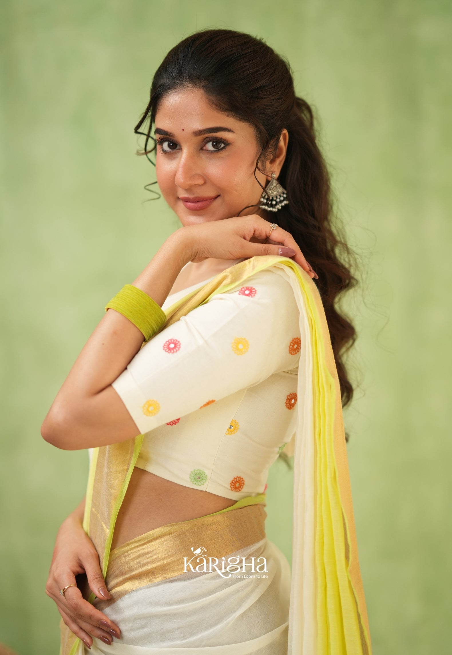 Pastel Mul Cotton Saree – Soft Elegance