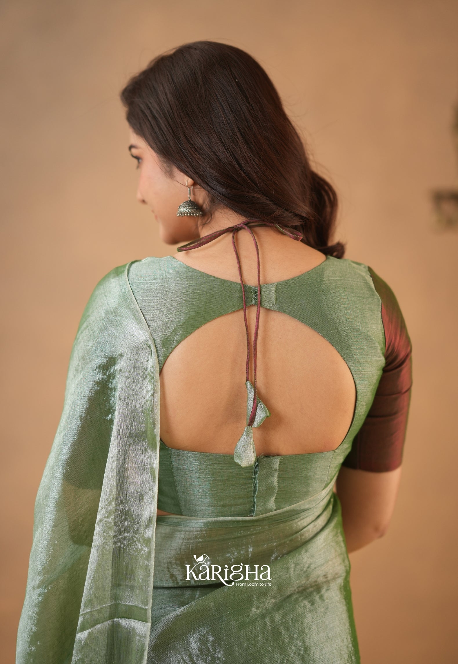 Dual Majesty – Tissue Cotton Saree with Striking Contrast Flow