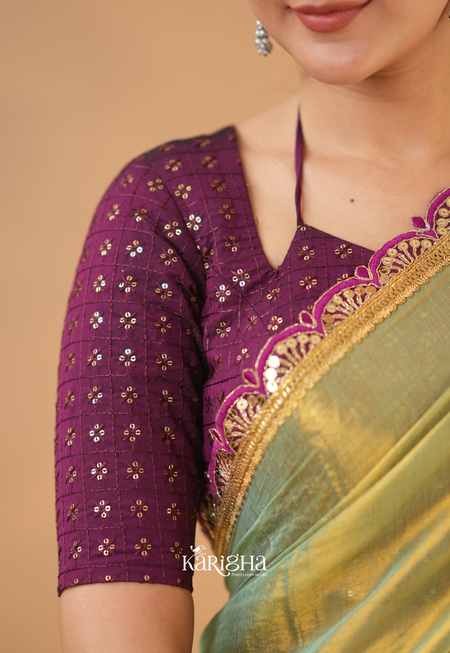 Opal Shine – Tissue Cotton Saree with Radiant Finish