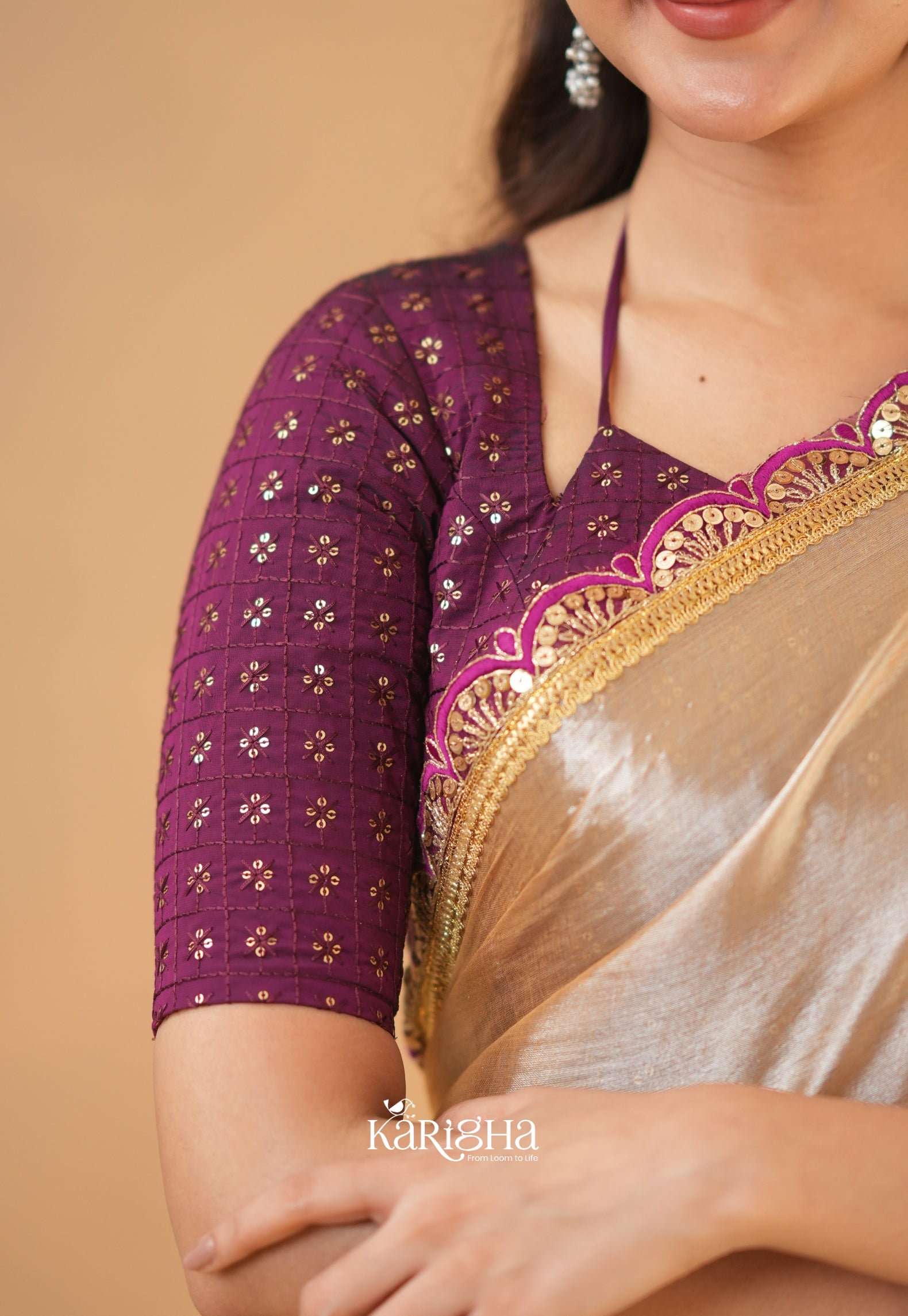 Opal Shine – Tissue Cotton Saree with Radiant Finish
