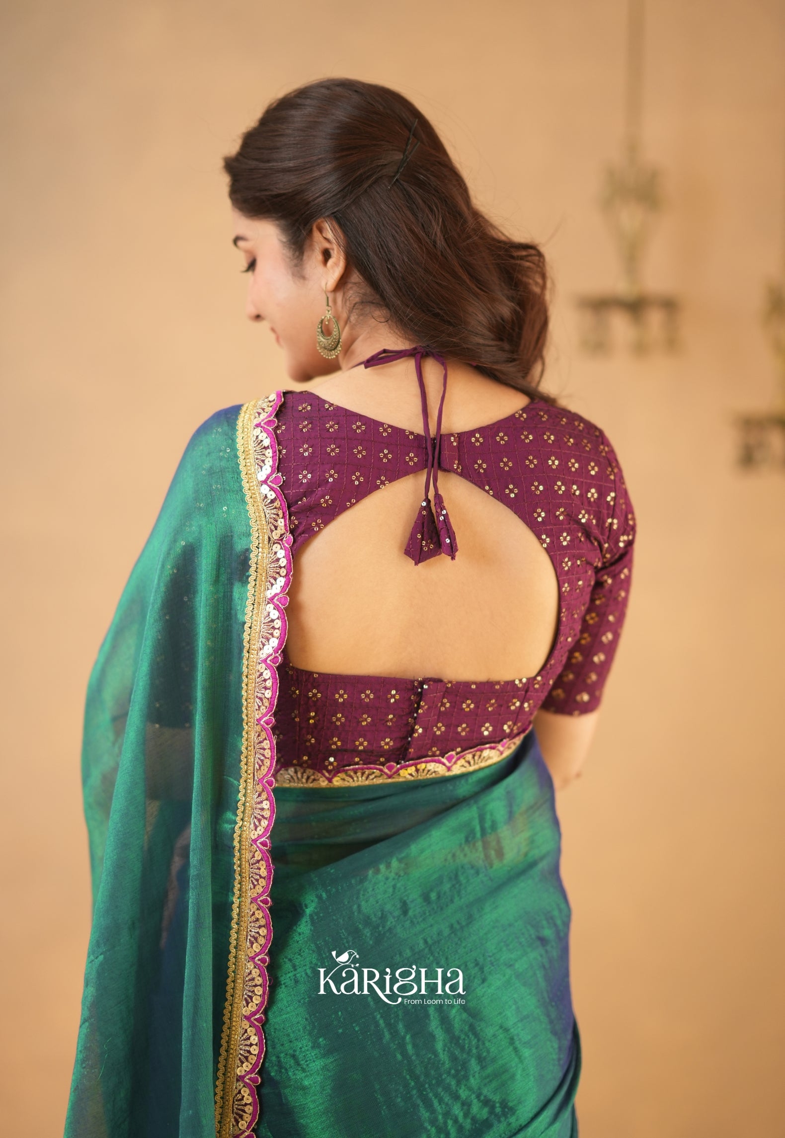 Opal Shine – Tissue Cotton Saree with Radiant Finish