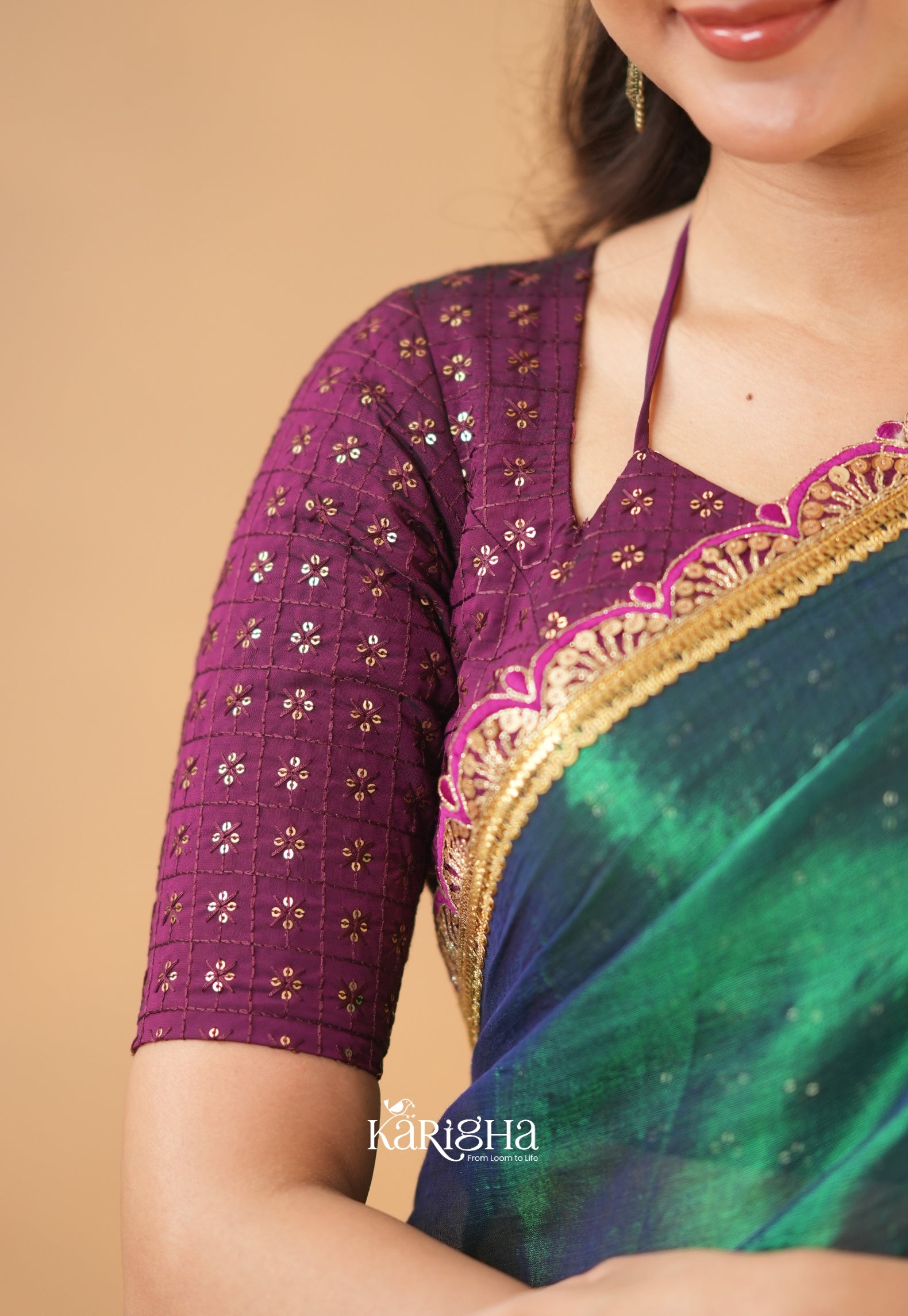 Opal Shine – Tissue Cotton Saree with Radiant Finish