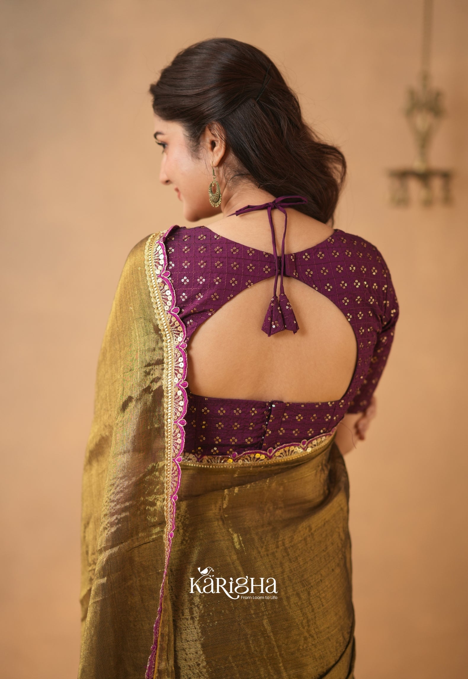 Opal Shine – Tissue Cotton Saree with Radiant Finish