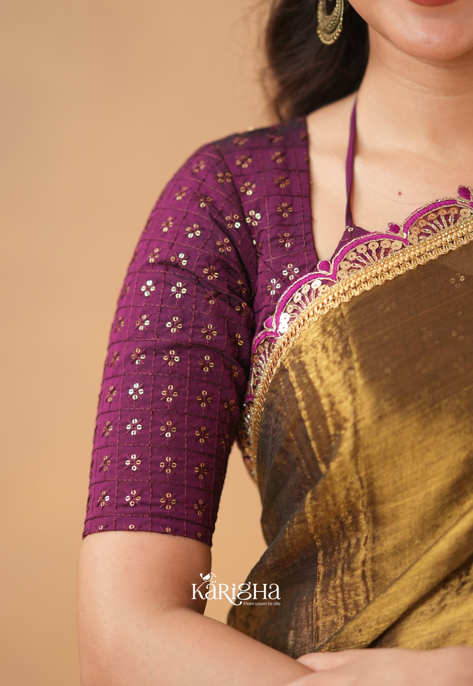 Opal Shine – Tissue Cotton Saree with Radiant Finish