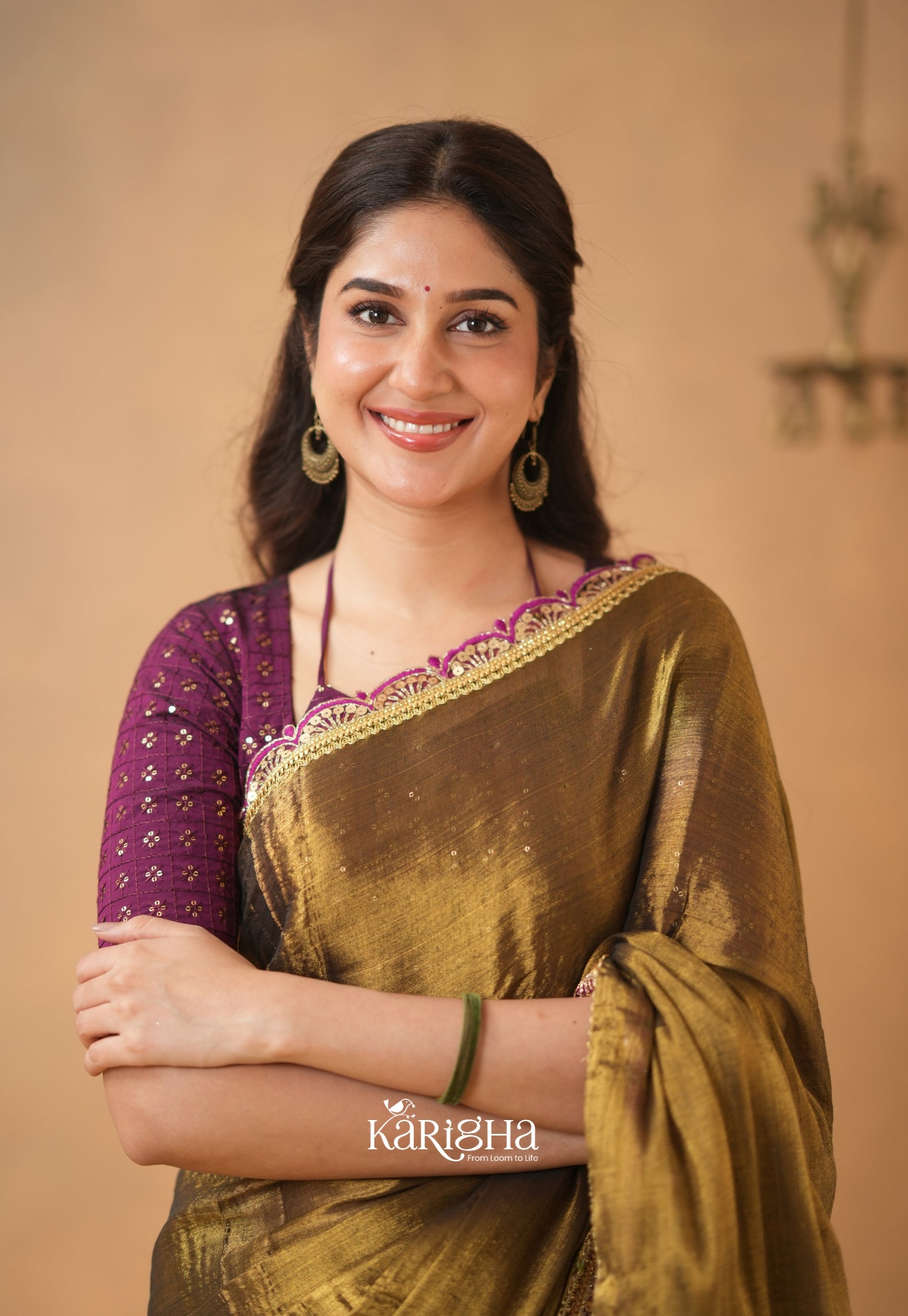 Opal Shine – Tissue Cotton Saree with Radiant Finish