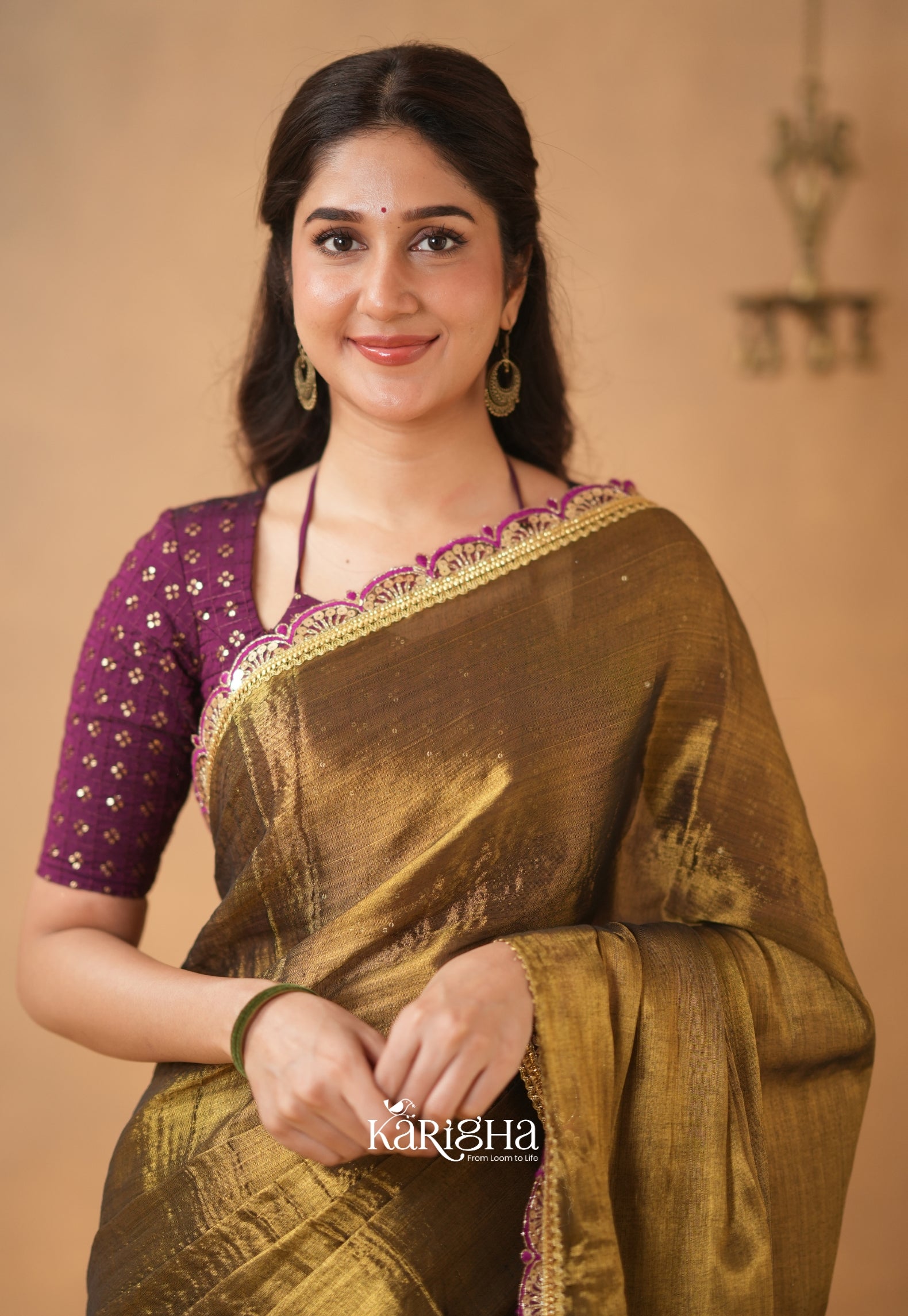 Opal Shine – Tissue Cotton Saree with Radiant Finish