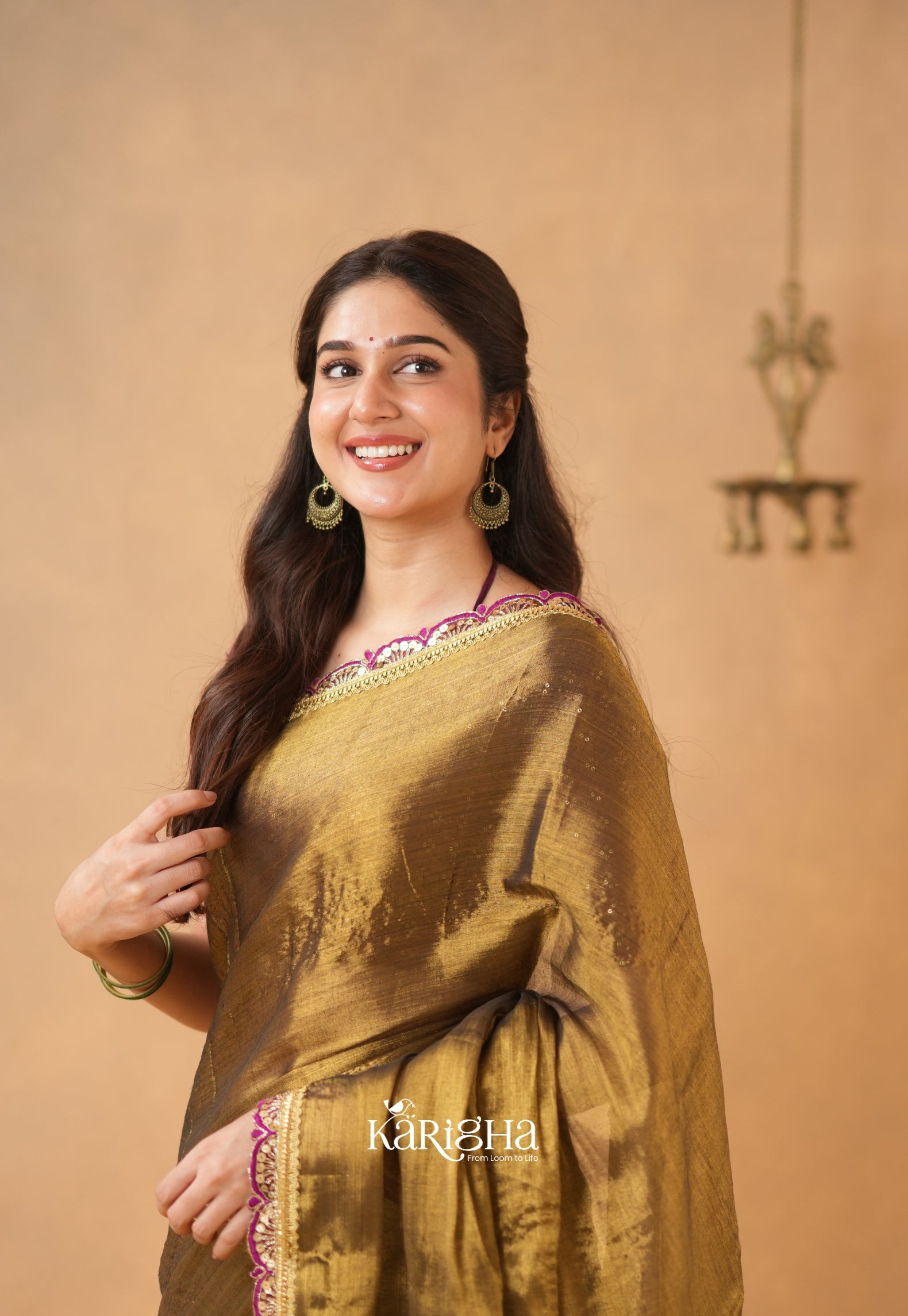 Opal Shine – Tissue Cotton Saree with Radiant Finish