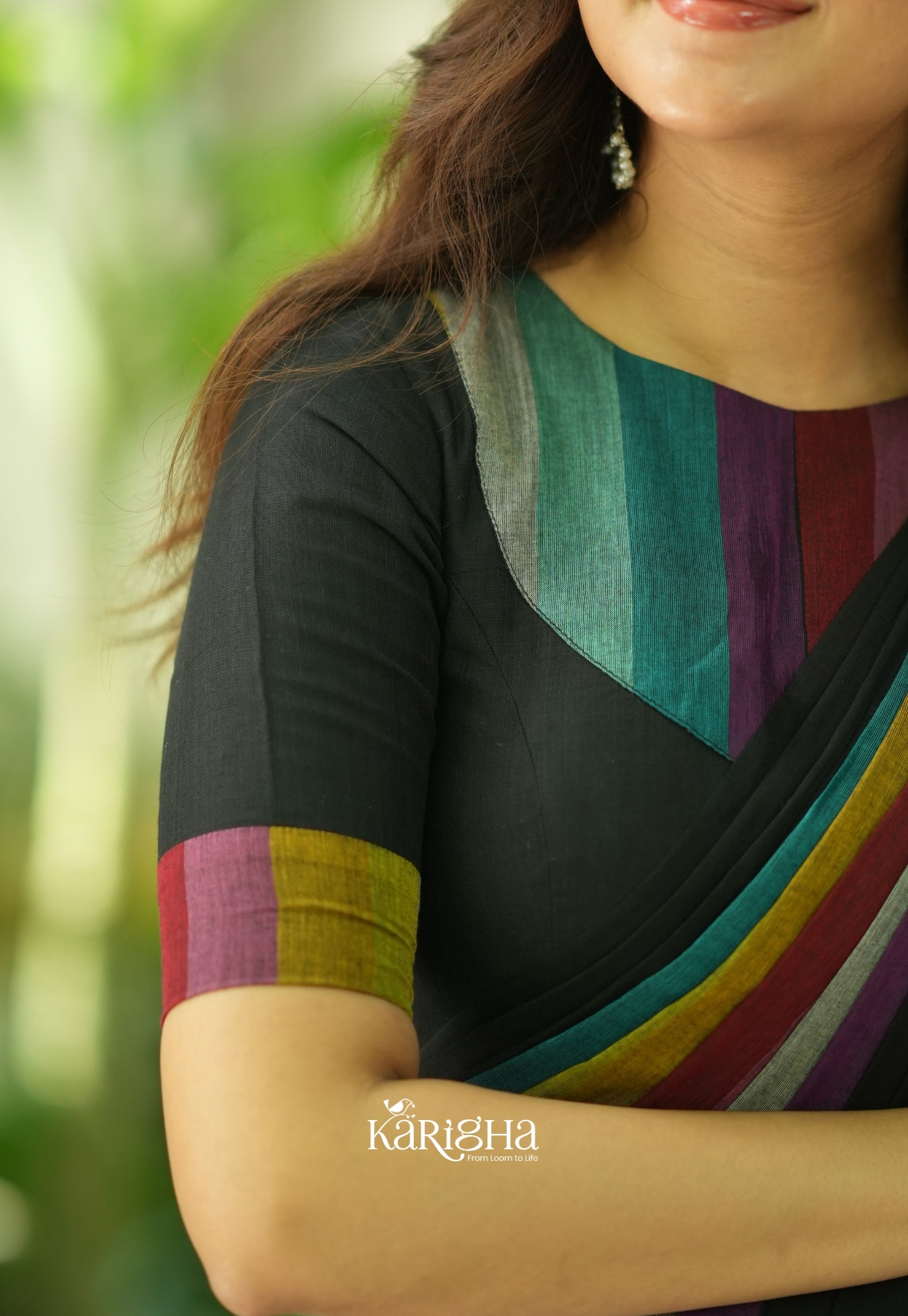Vibrant Mul Cotton Checks Saree