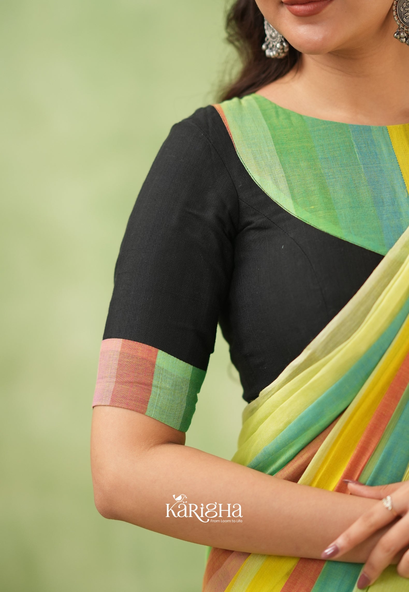 Vibrant Mul Cotton Checks Saree