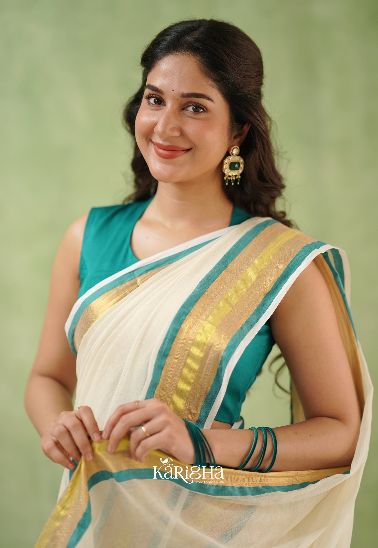 Rama Radiance – Sunlit Weave Mul Cotton Saree