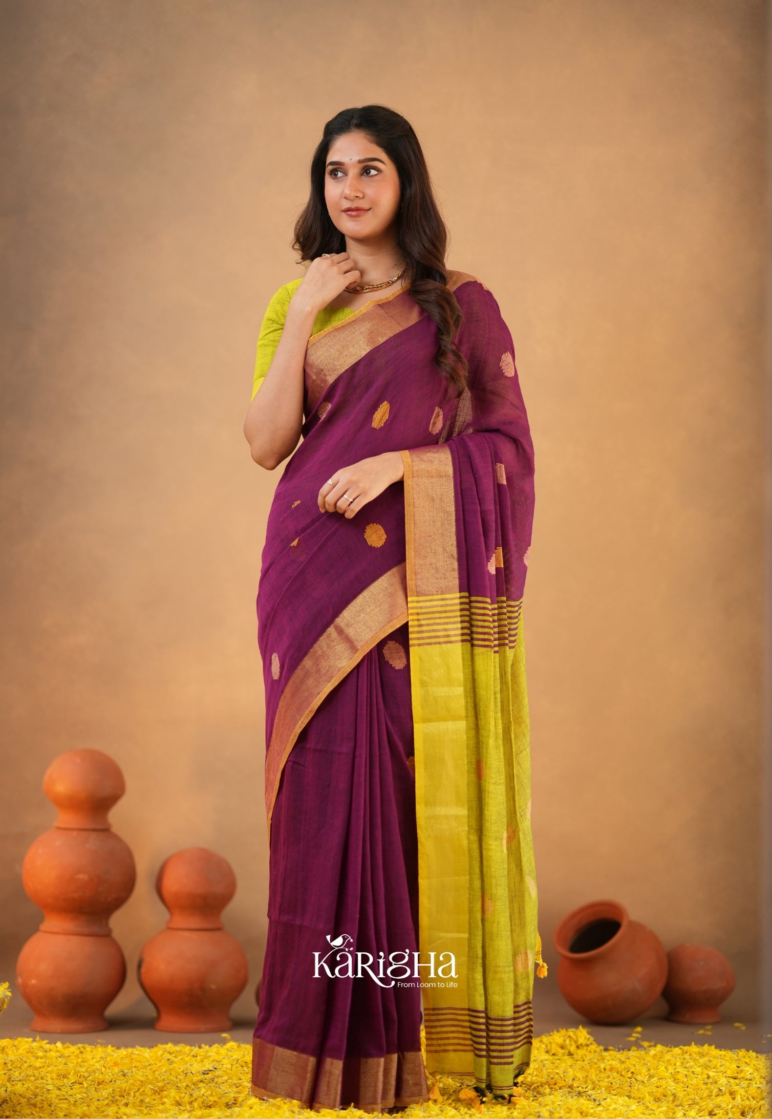 Legacy Loom – Handwoven Cotton Saree with Timeless Craft