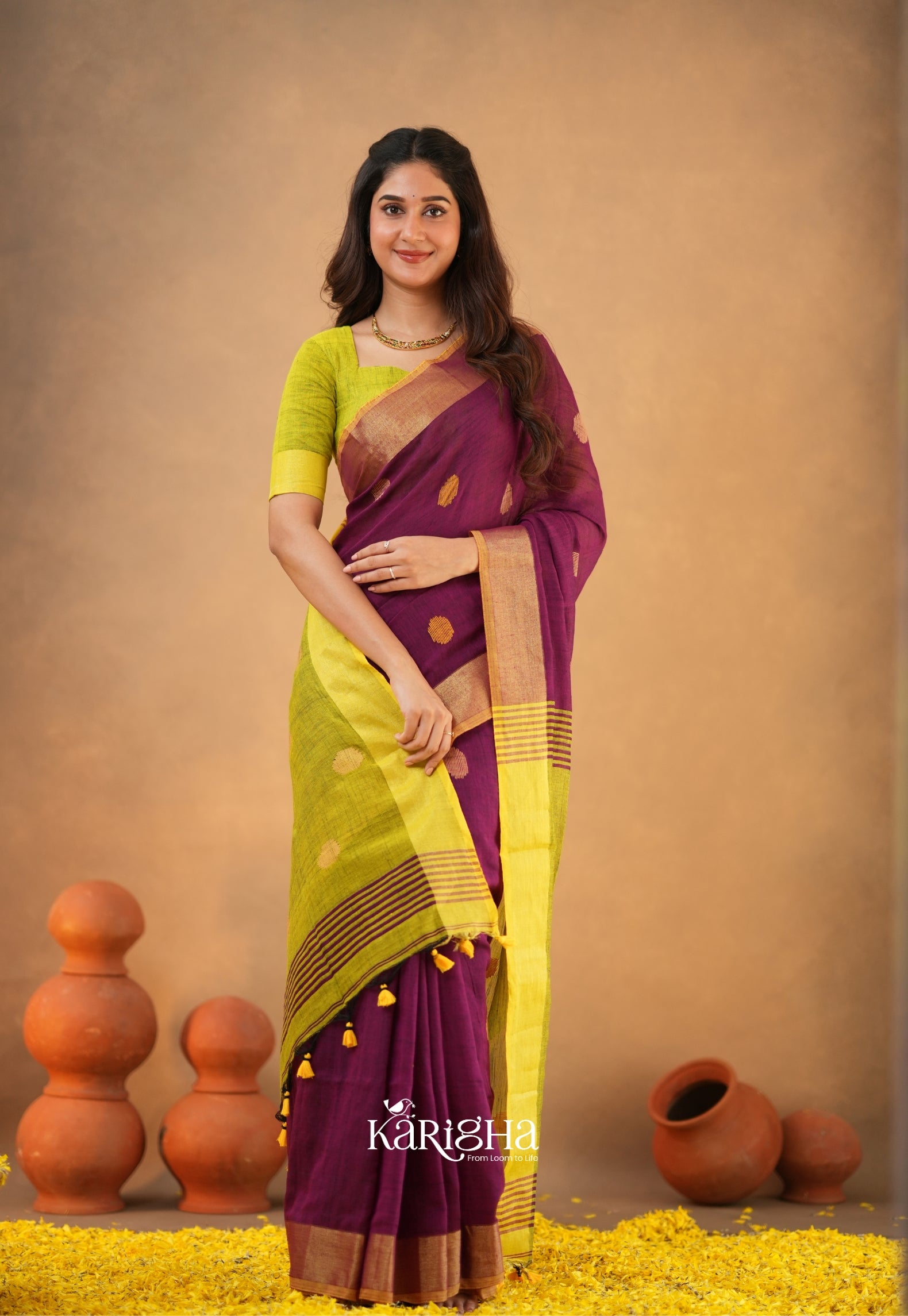 Legacy Loom – Handwoven Cotton Saree with Timeless Craft