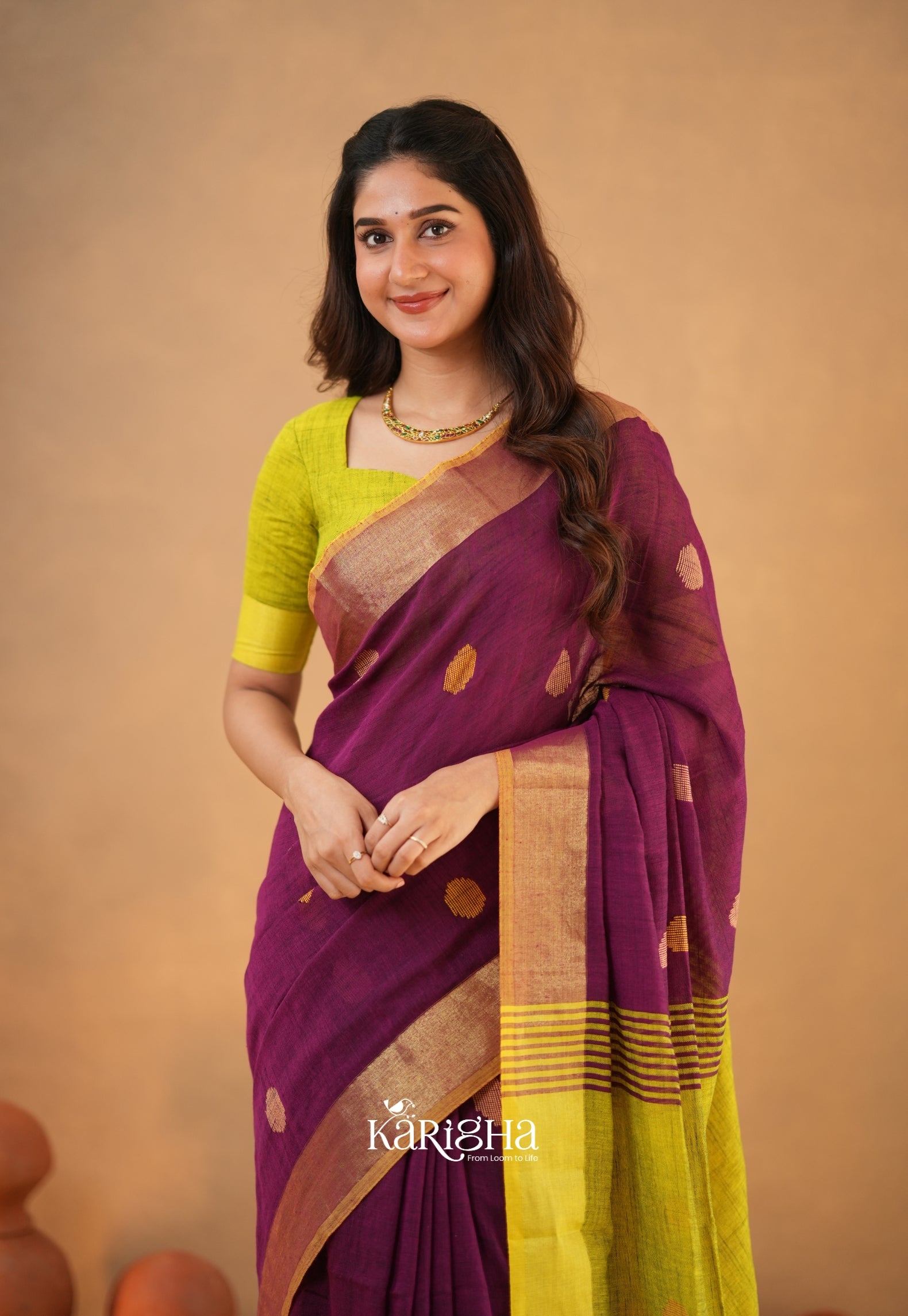 Legacy Loom – Handwoven Cotton Saree with Timeless Craft