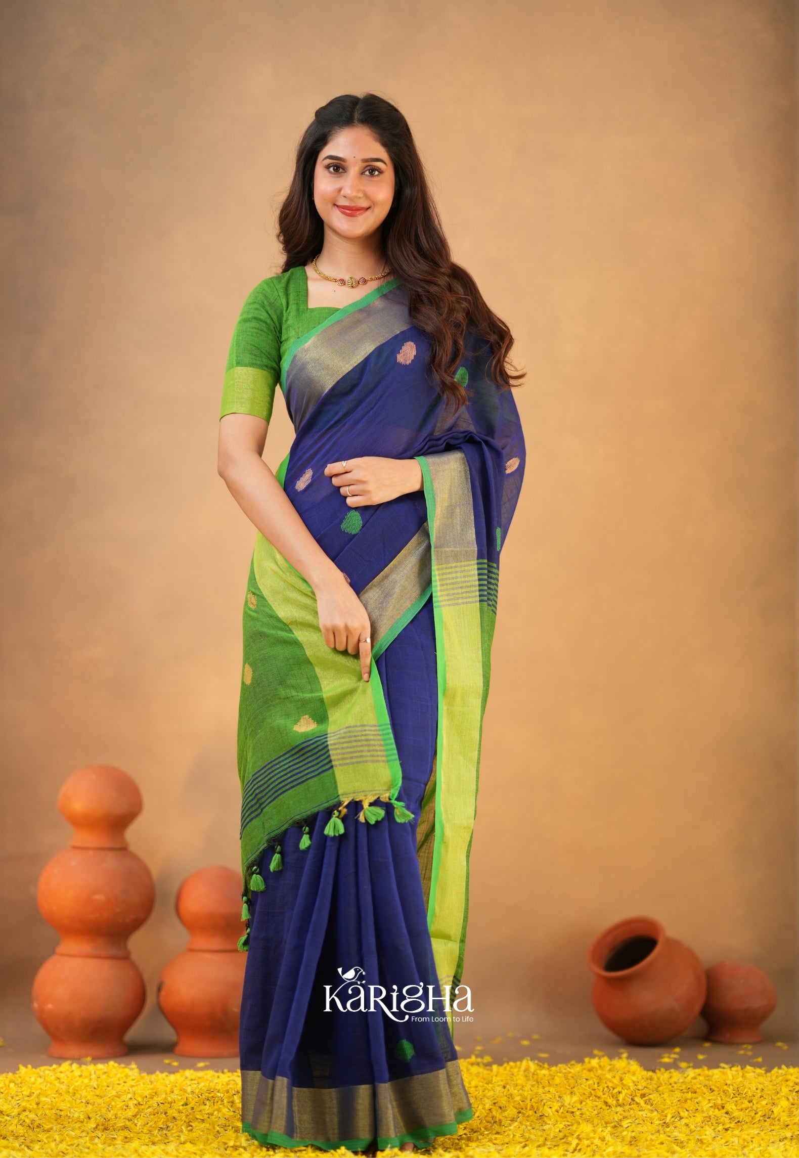 Legacy Loom – Handwoven Cotton Saree with Timeless Craft