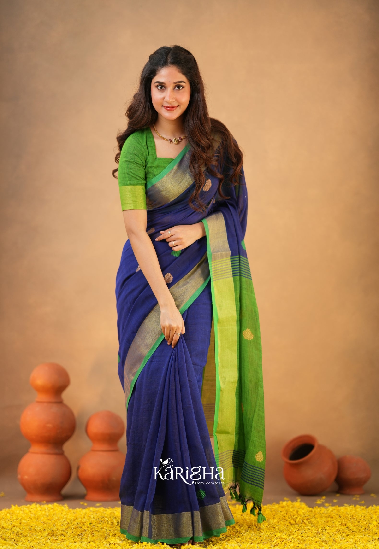 Legacy Loom – Handwoven Cotton Saree with Timeless Craft