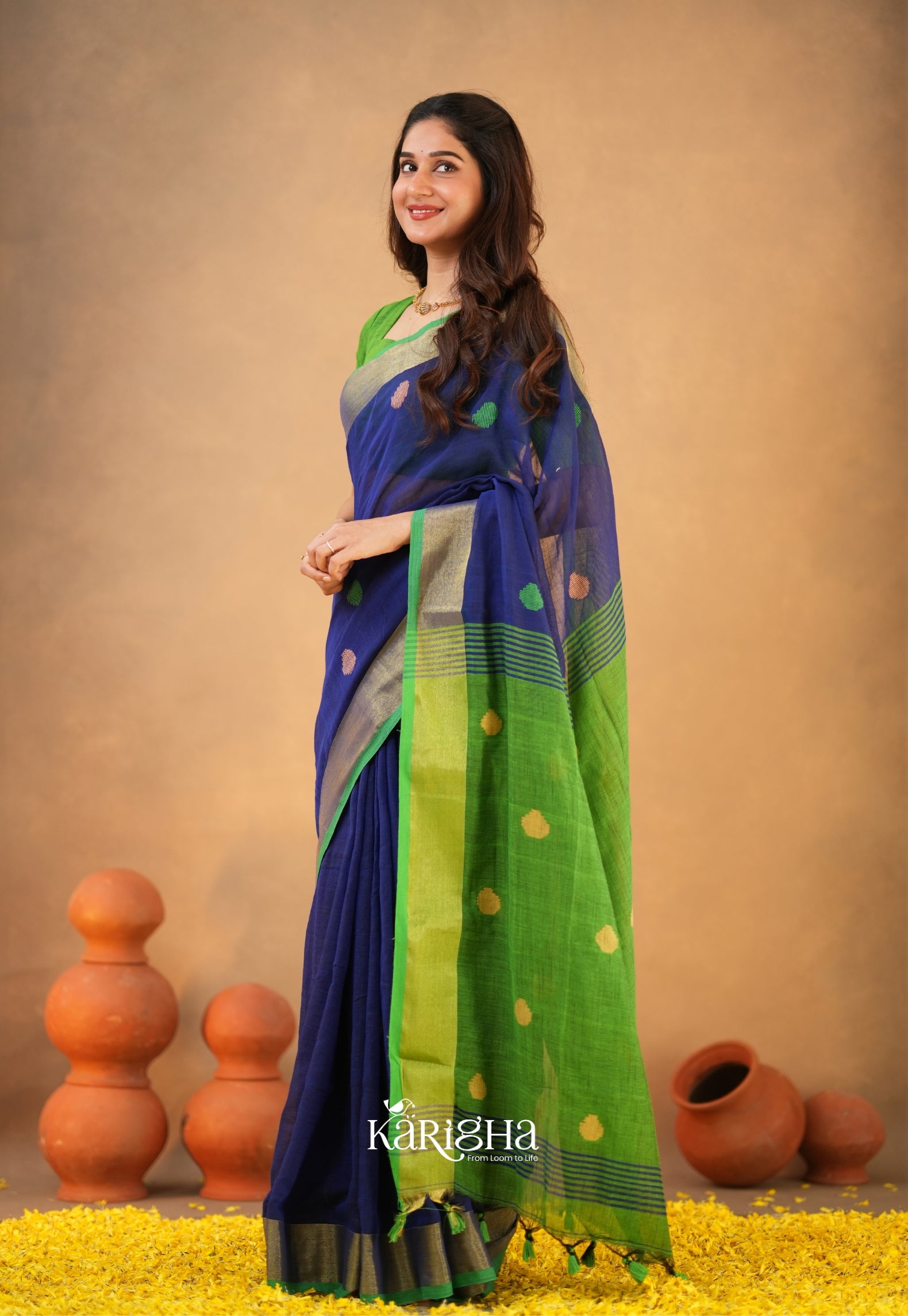 Legacy Loom – Handwoven Cotton Saree with Timeless Craft