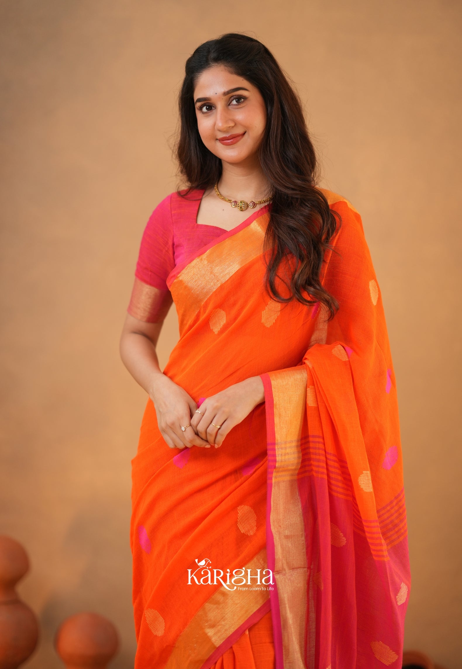 Legacy Loom – Handwoven Cotton Saree with Timeless Craft