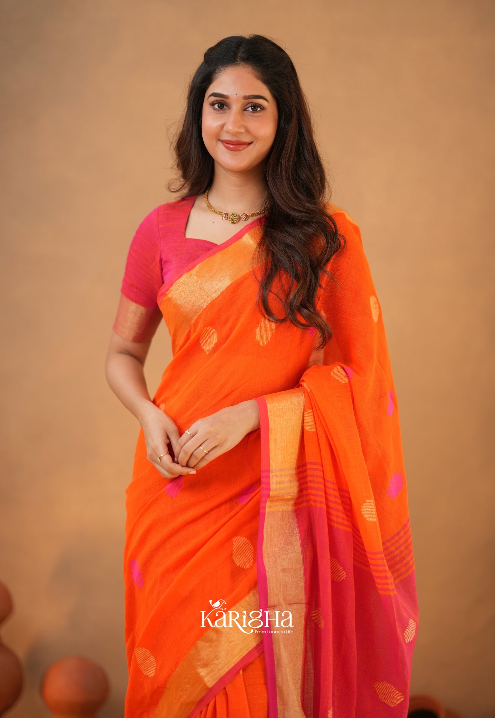 Legacy Loom – Handwoven Cotton Saree with Timeless Craft