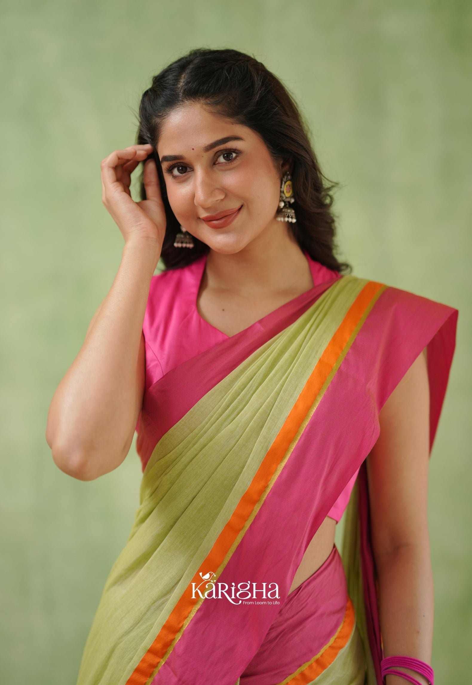Pink Poise Pure Cotton Saree – Soft & Elegant Drapes