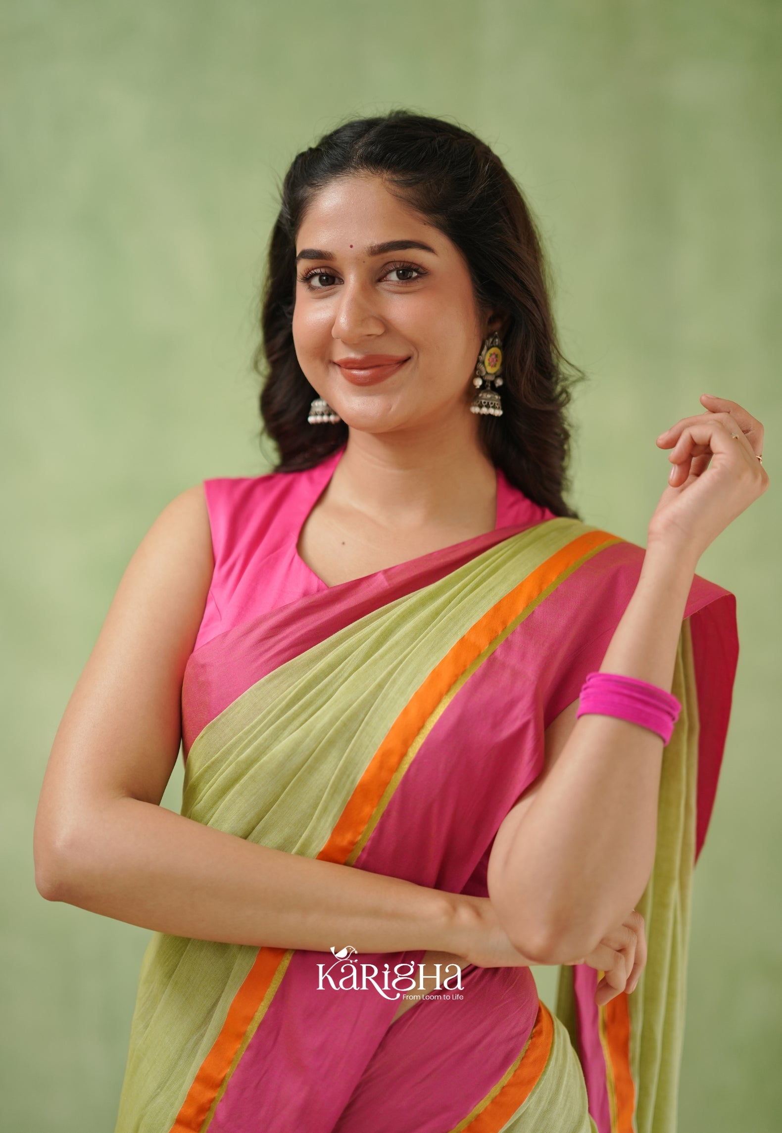 Pink Poise Pure Cotton Saree – Soft & Elegant Drapes