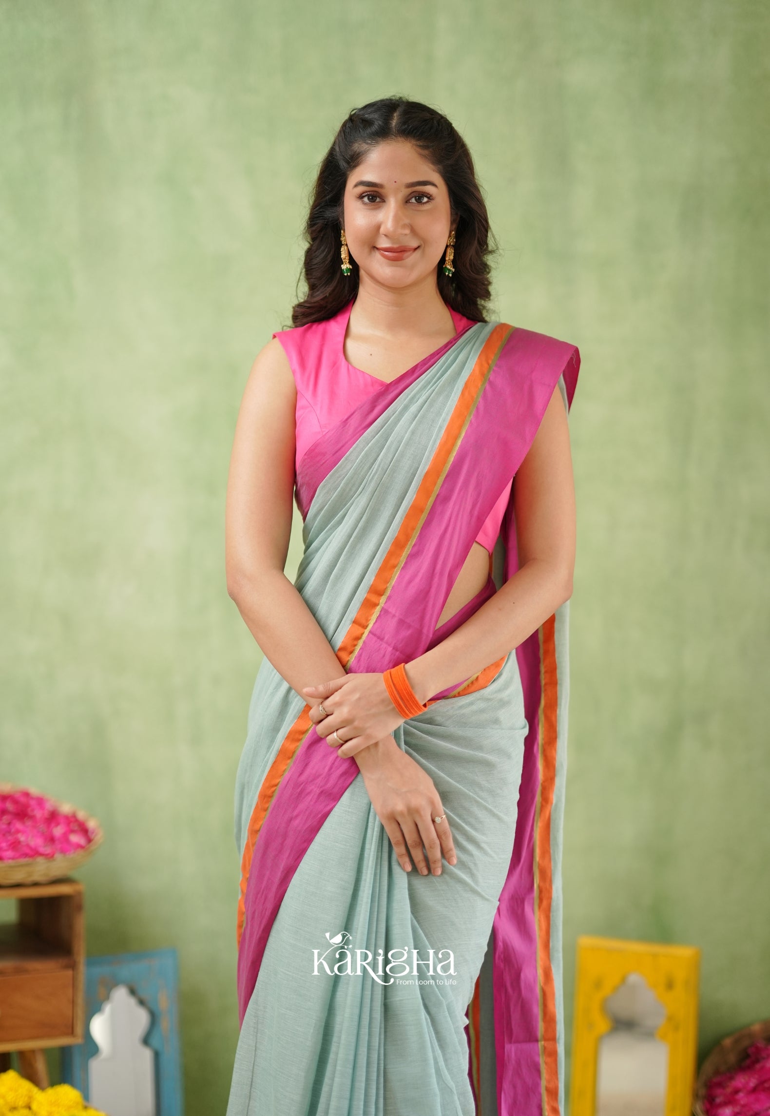 Pink Poise Pure Cotton Saree – Soft & Elegant Drapes