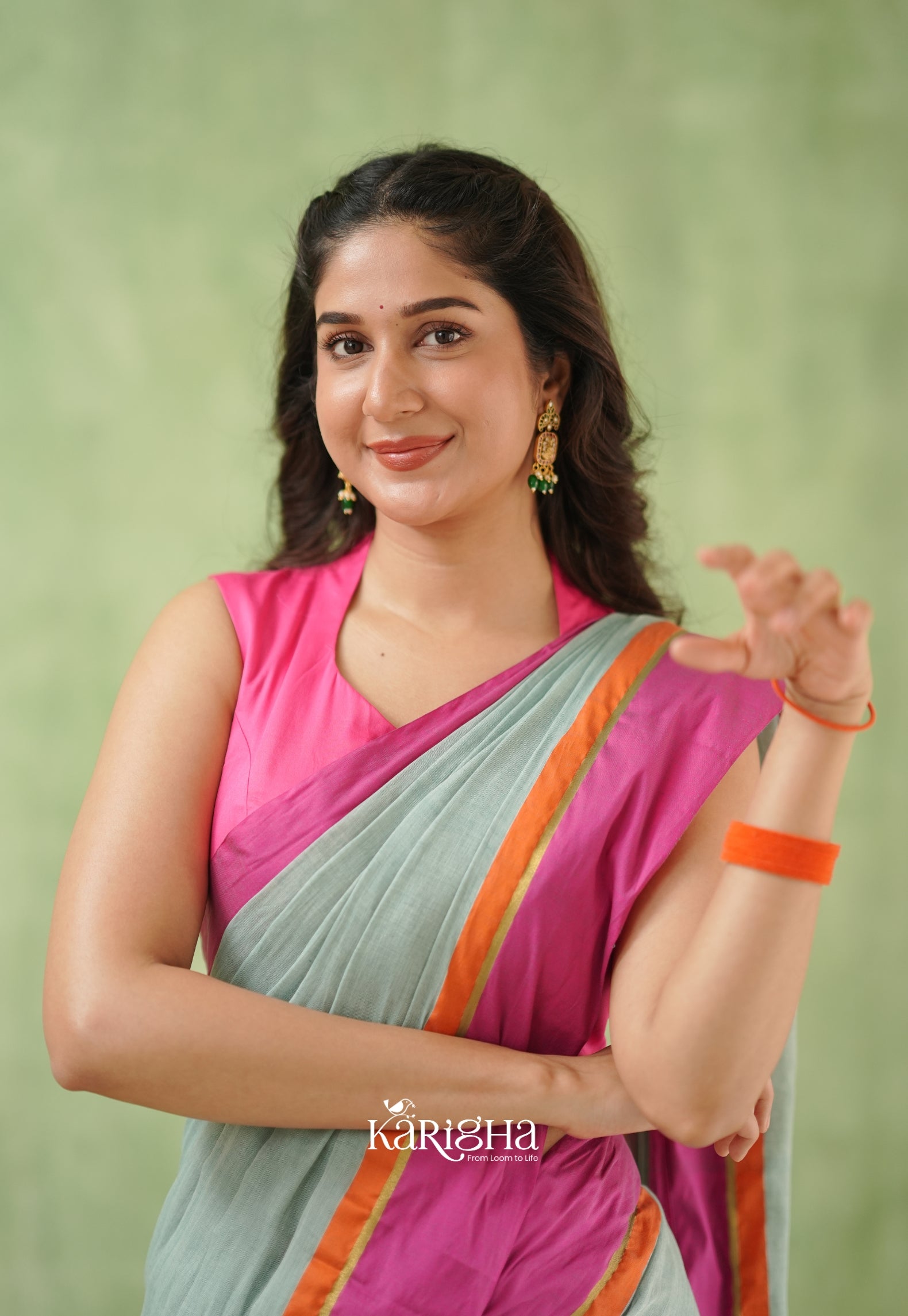 Pink Poise Pure Cotton Saree – Soft & Elegant Drapes