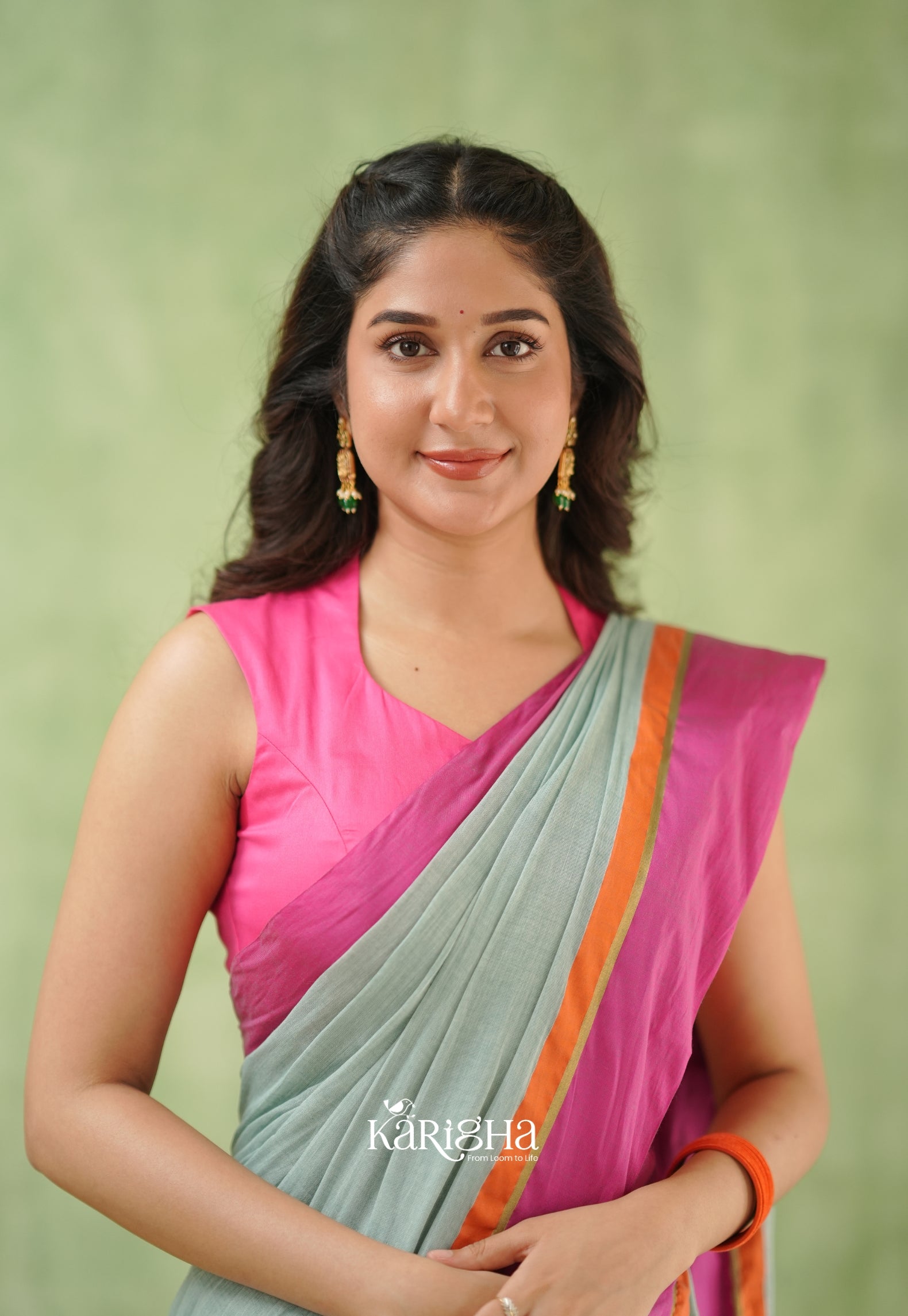 Pink Poise Pure Cotton Saree – Soft & Elegant Drapes