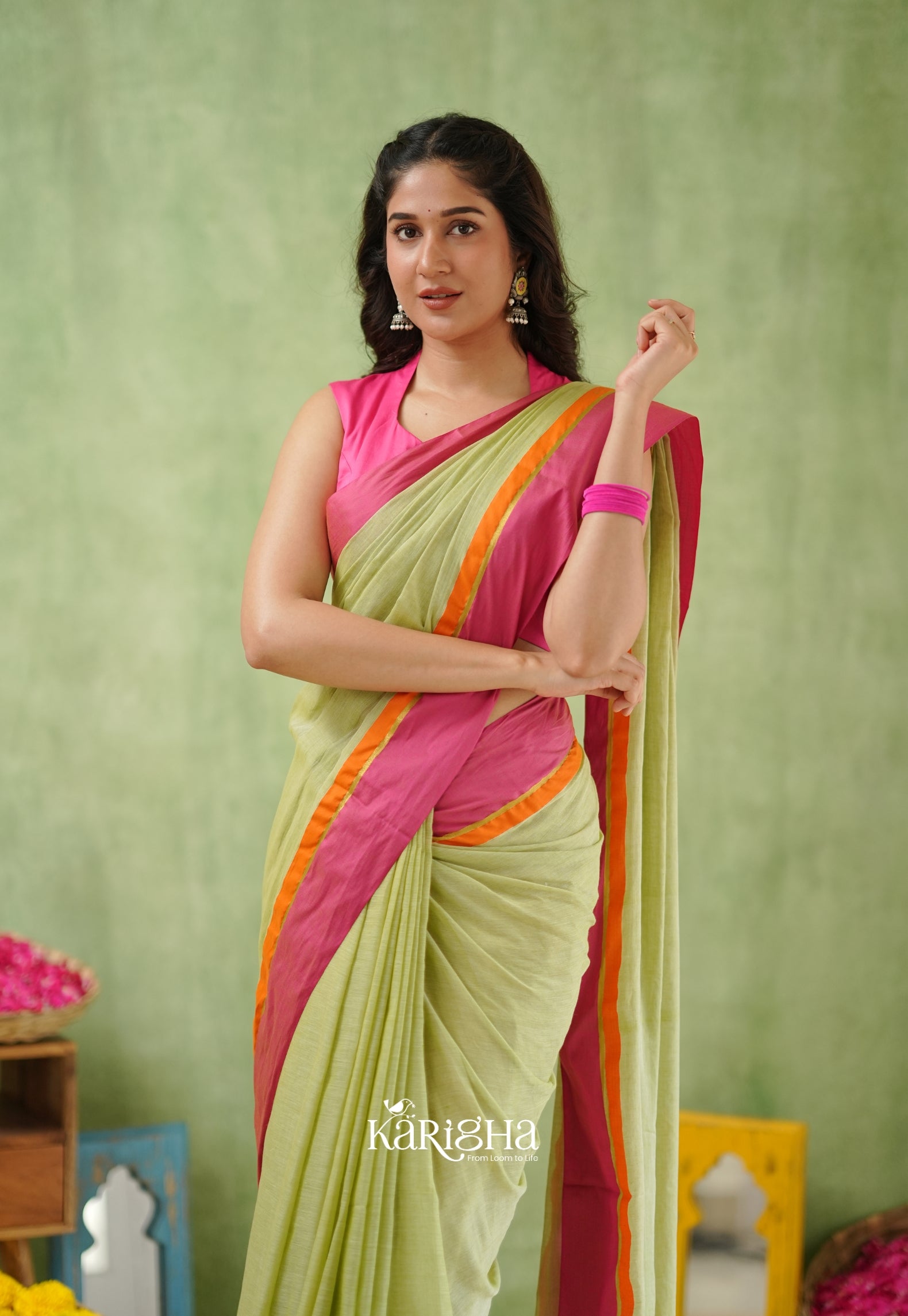 Pink Poise Pure Cotton Saree – Soft & Elegant Drapes
