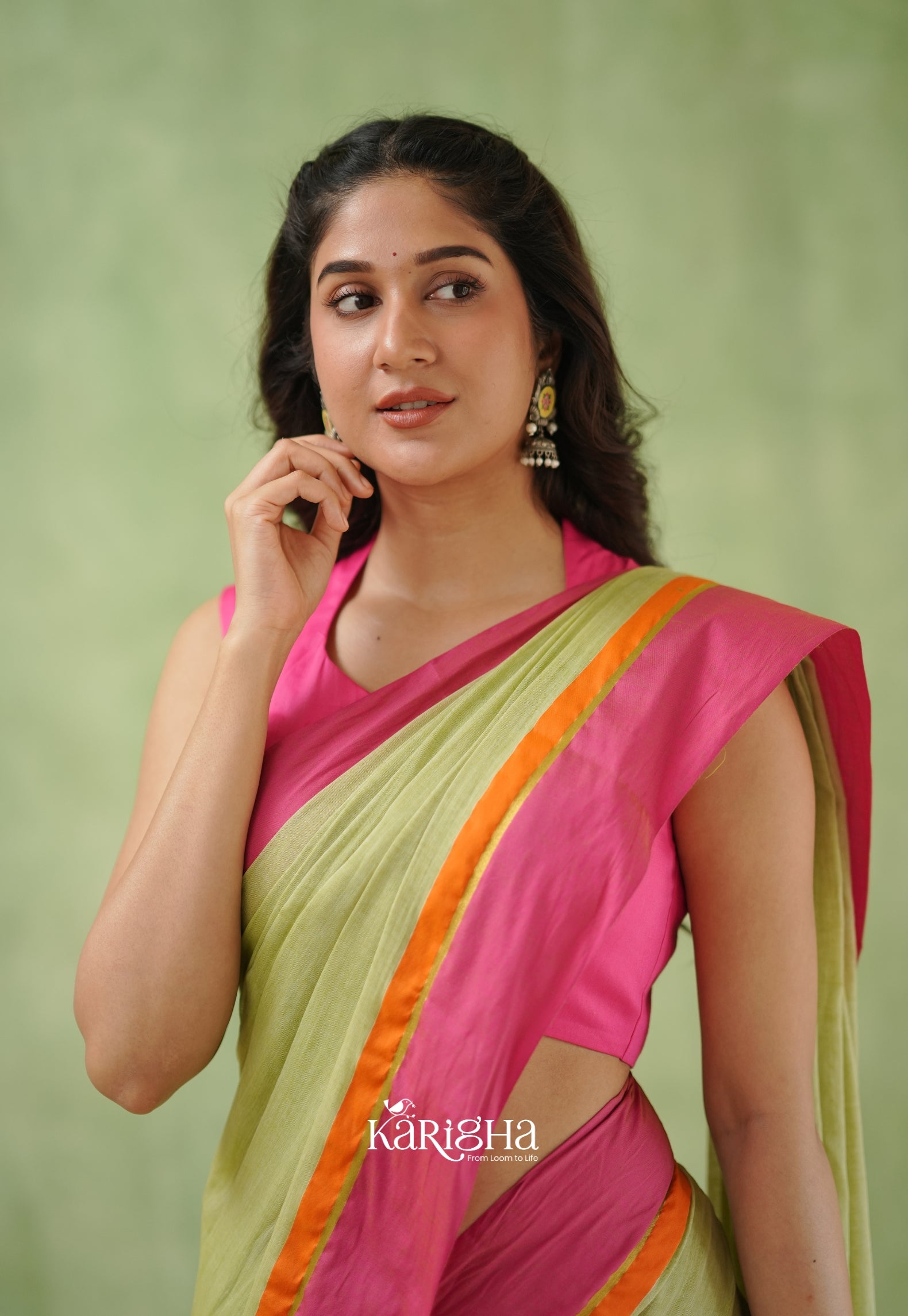Pink Poise Pure Cotton Saree – Soft & Elegant Drapes