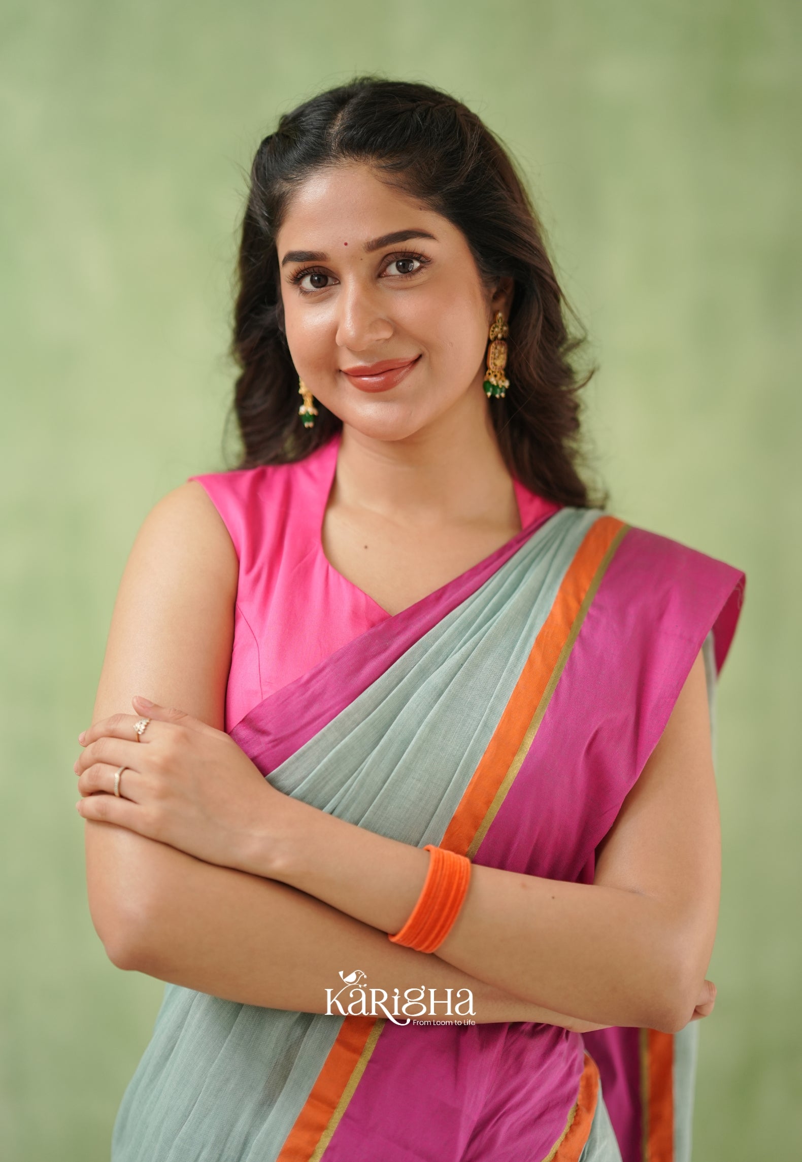 Pink Poise Pure Cotton Saree – Soft & Elegant Drapes