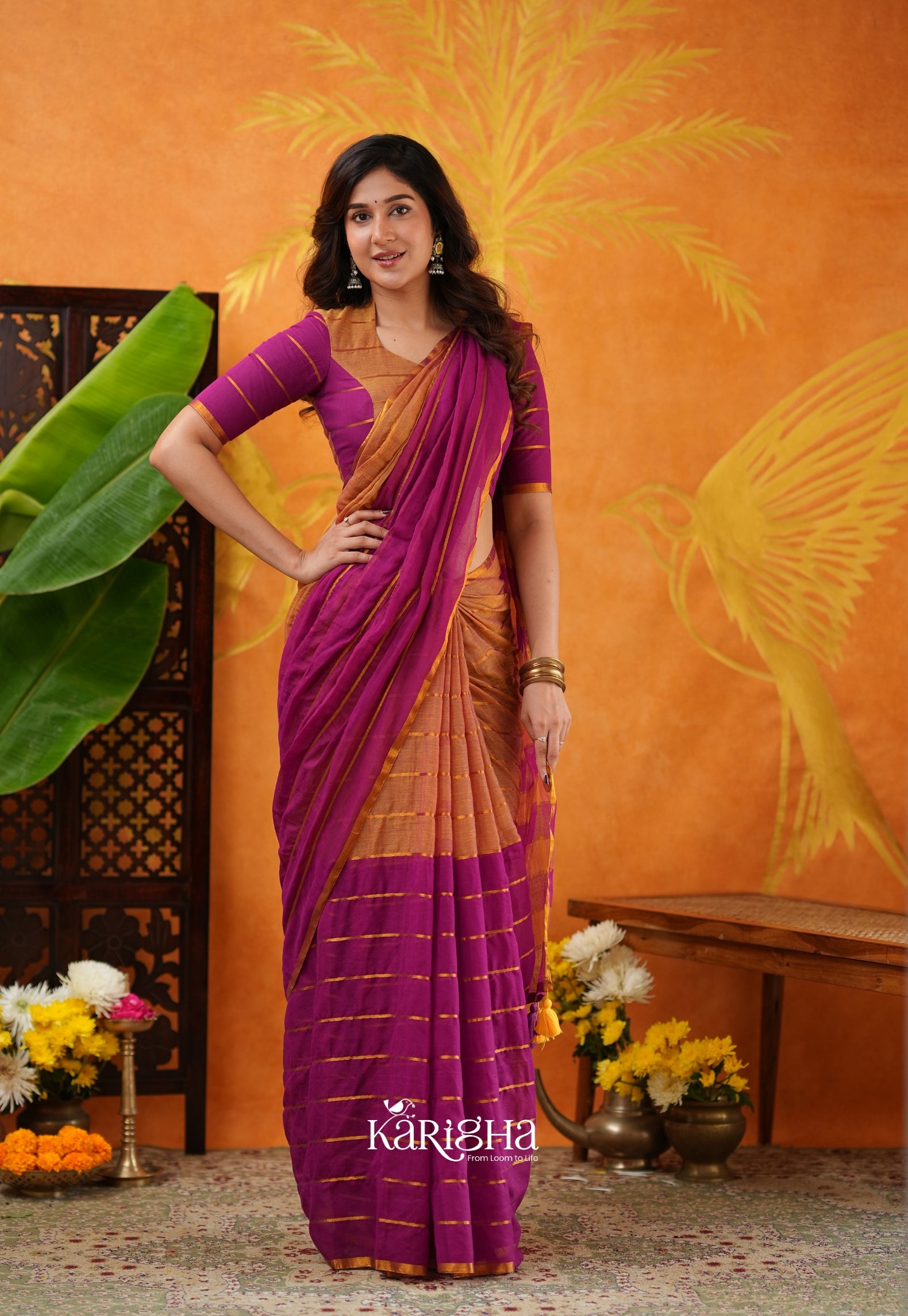 Modern Ethnic Mul Cotton Saree