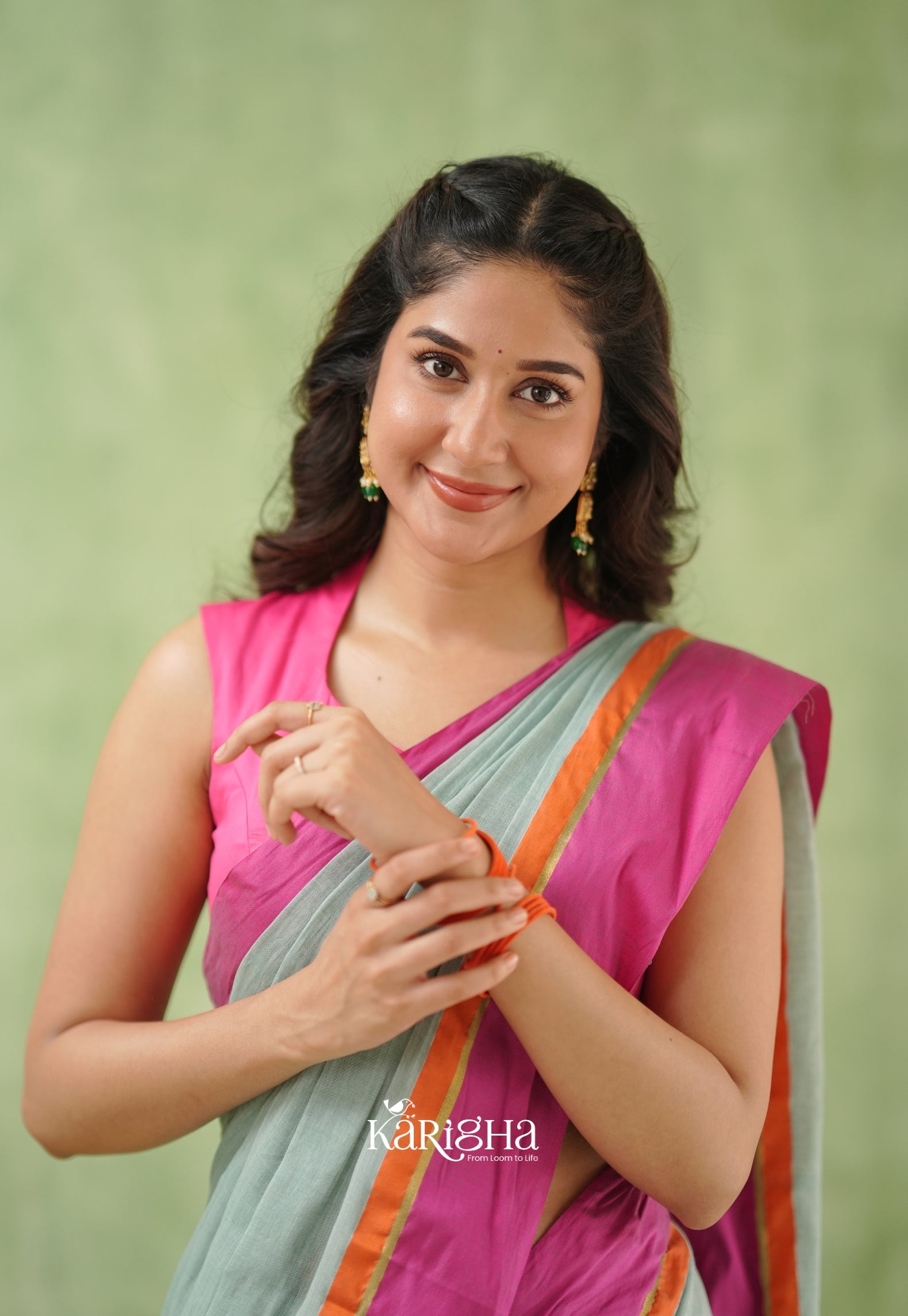 Pink Poise Pure Cotton Saree – Soft & Elegant Drapes