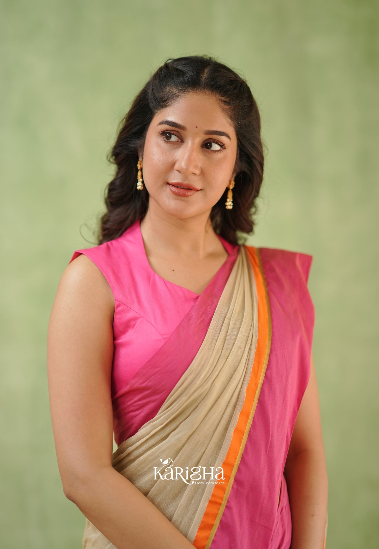 Pink Poise Pure Cotton Saree – Soft & Elegant Drapes