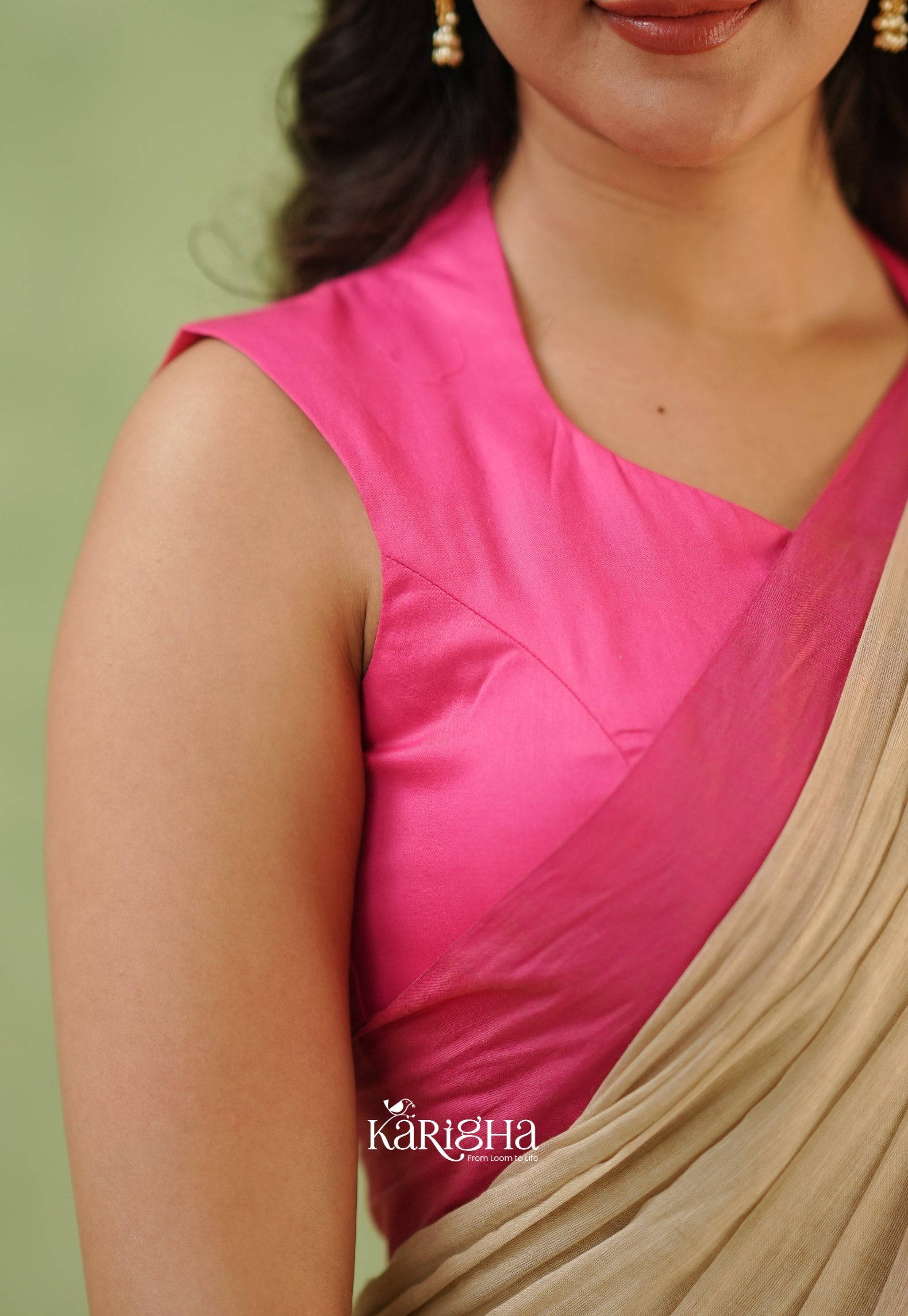 Pink Poise Pure Cotton Saree – Soft & Elegant Drapes