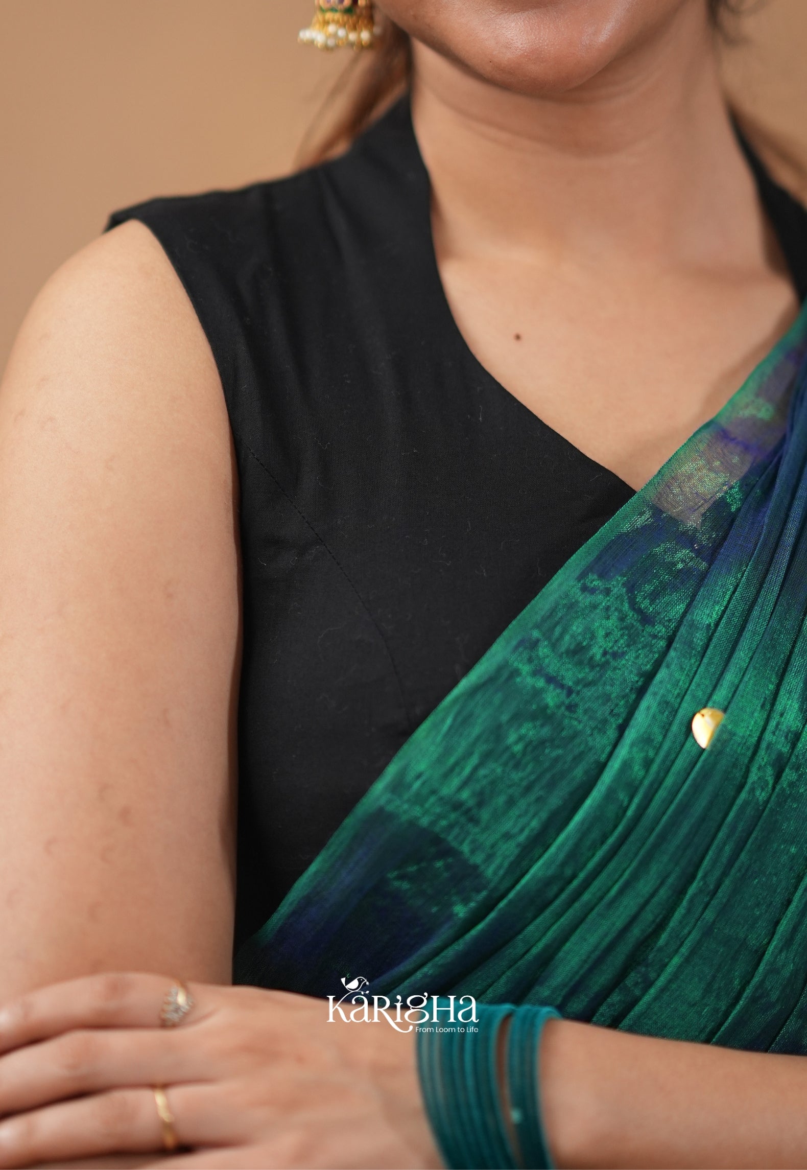 Sequin Radiance – Premium Tissue Saree with Shimmer Detailing