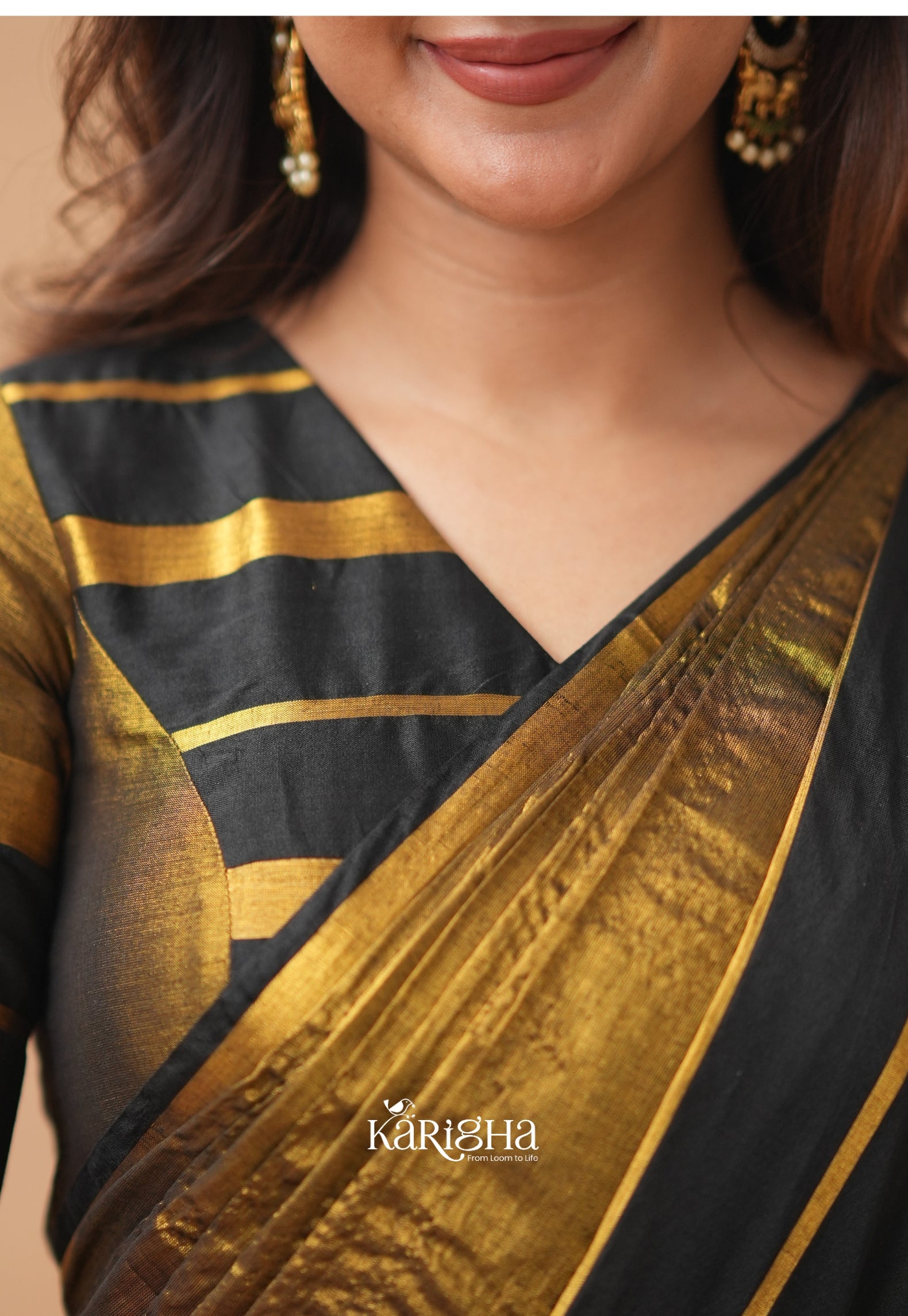 Liquid Glow – Tissue Cotton Saree with Silky Flow
