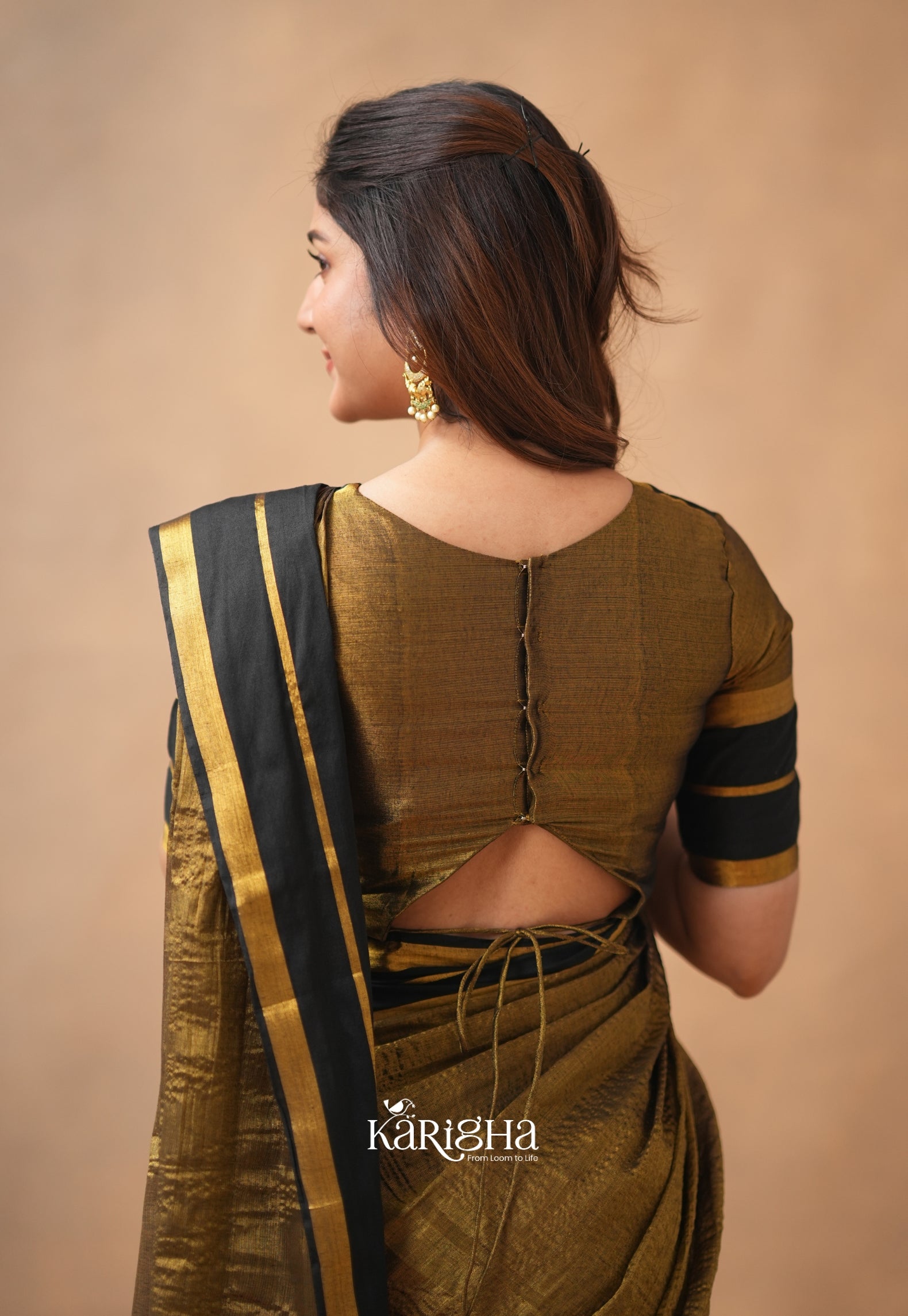 Liquid Glow – Tissue Cotton Saree with Silky Flow