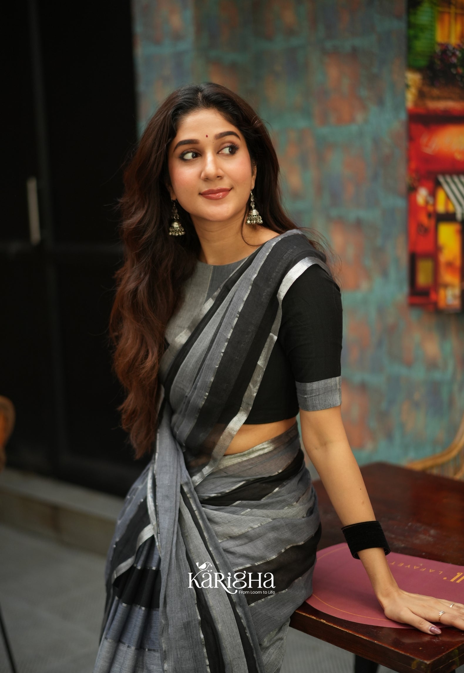 Multicolor Mul Cotton Saree – Vibrant Weave Magic