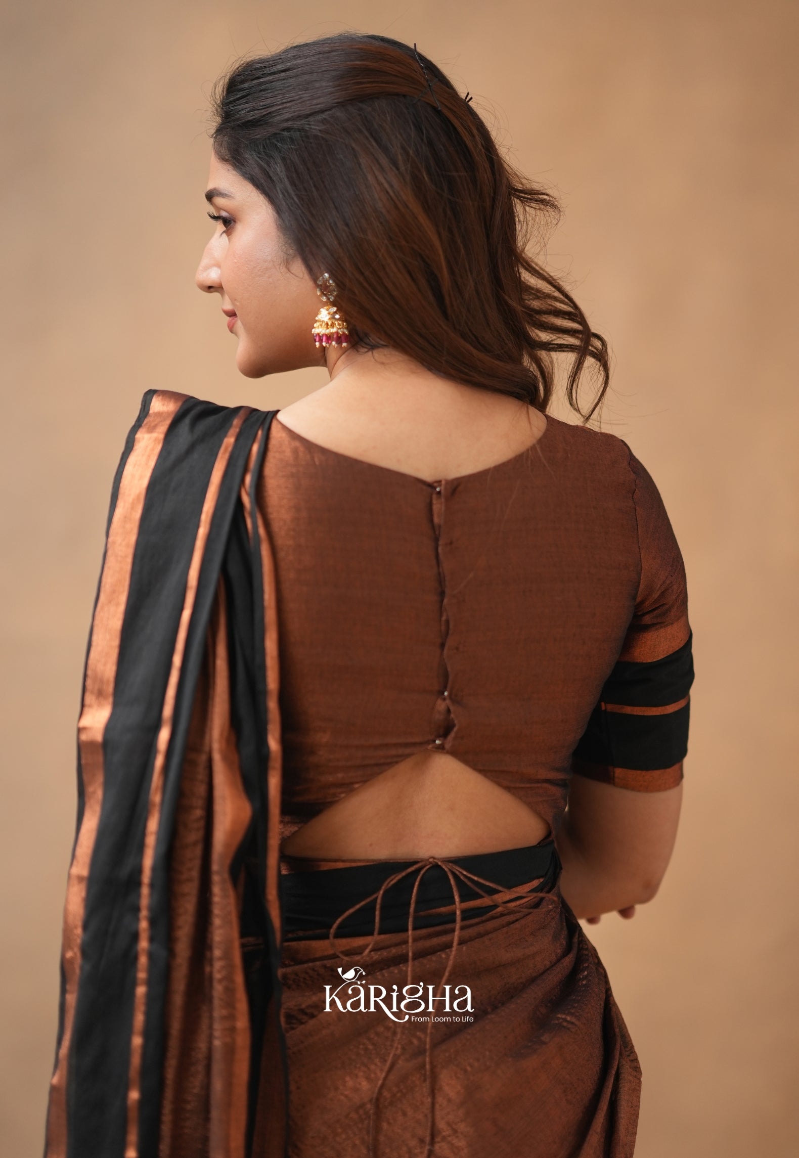 Liquid Glow – Tissue Cotton Saree with Silky Flow