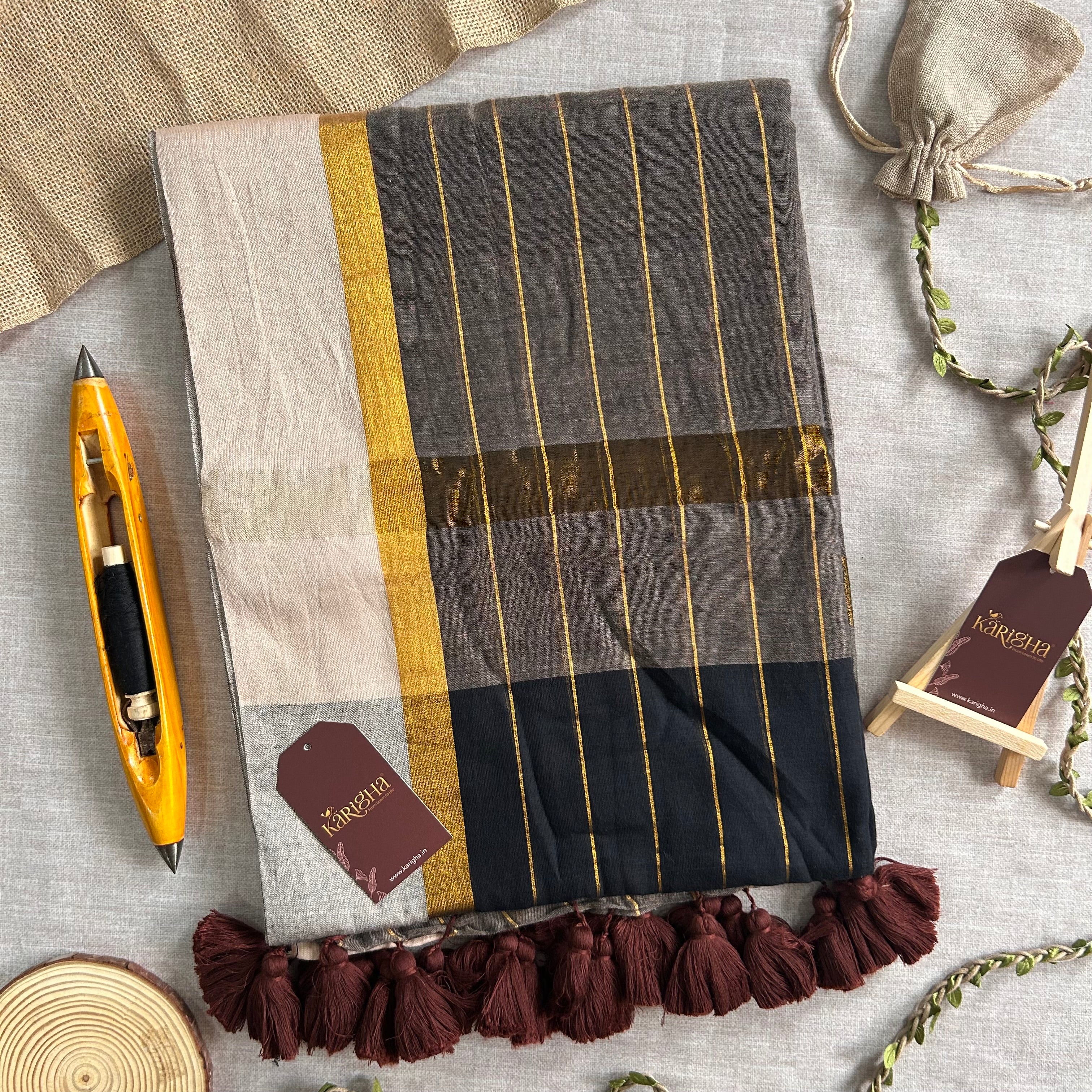 Twilight Glow Mul Cotton Saree
