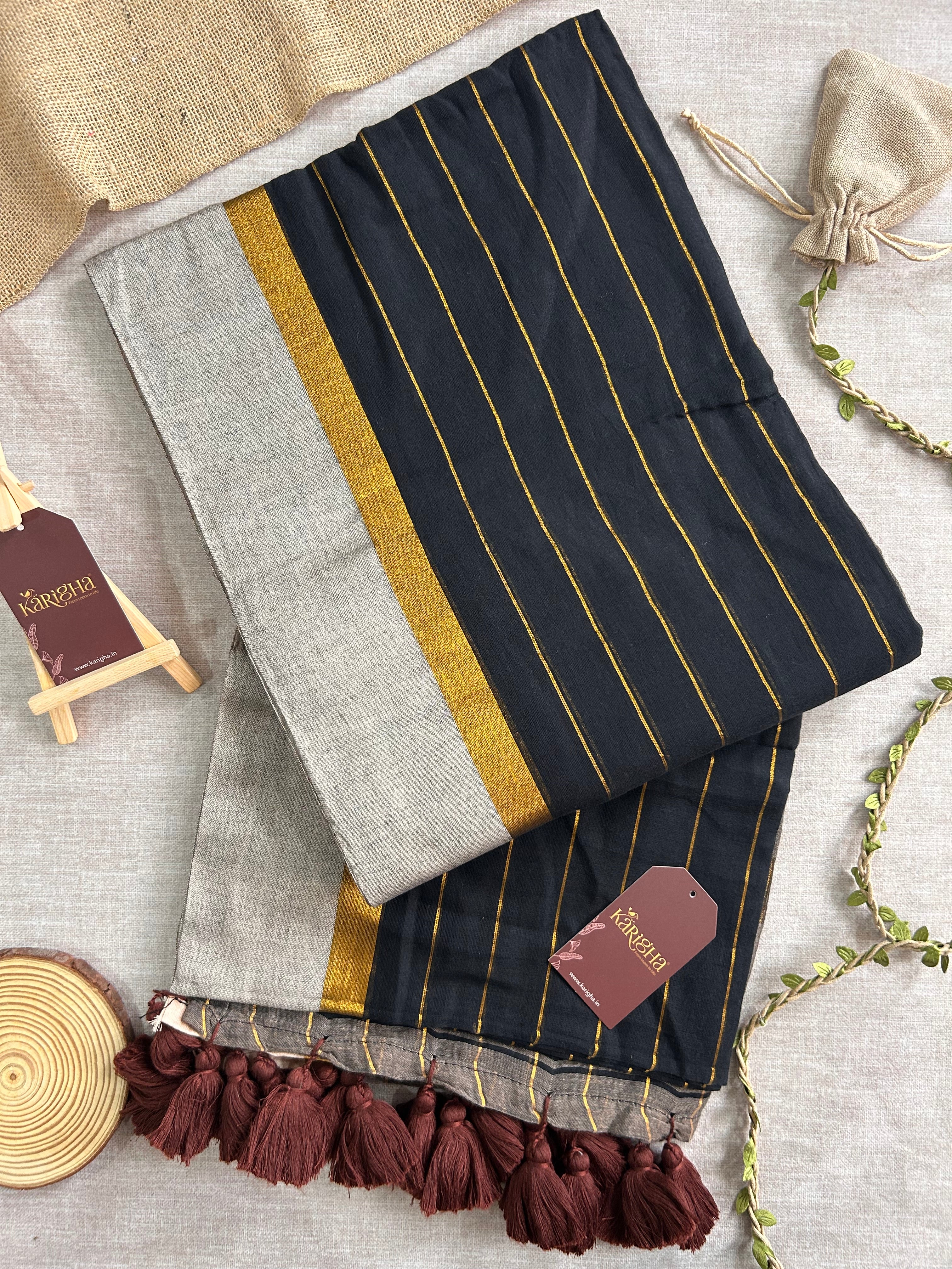 Twilight Glow Mul Cotton Saree