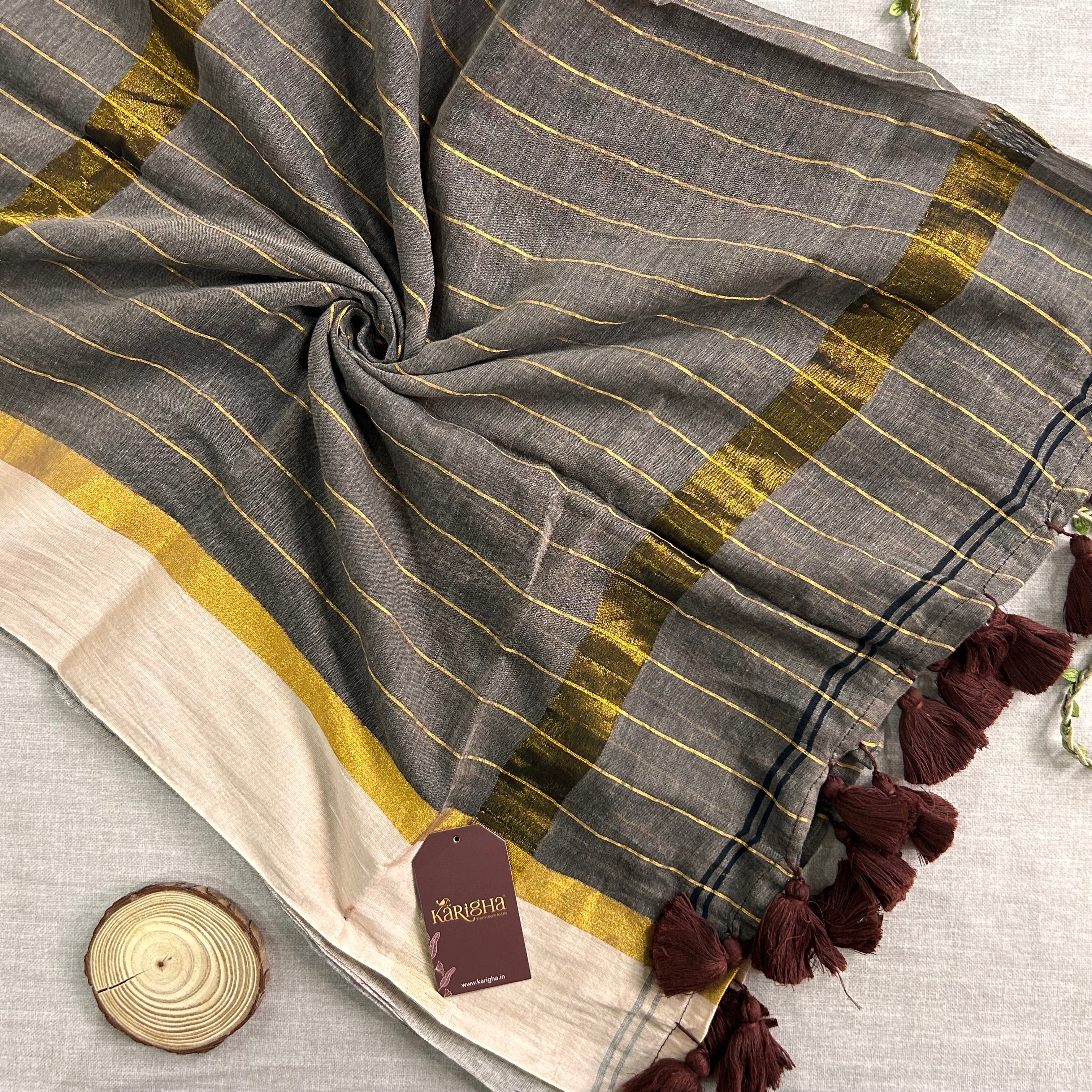 Twilight Glow Mul Cotton Saree