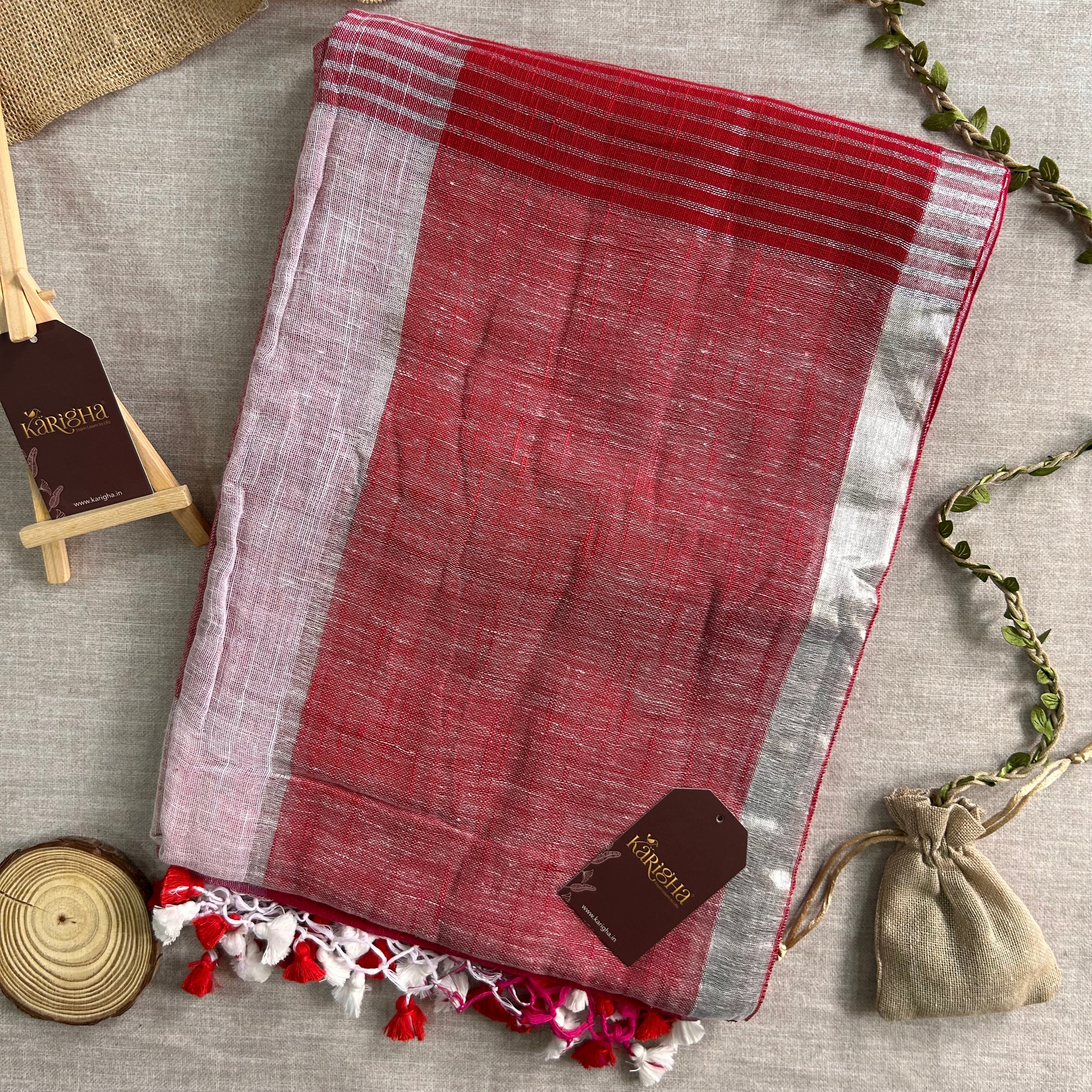 Urban Palette – Linen Cotton Saree with Contemporary Color Panels