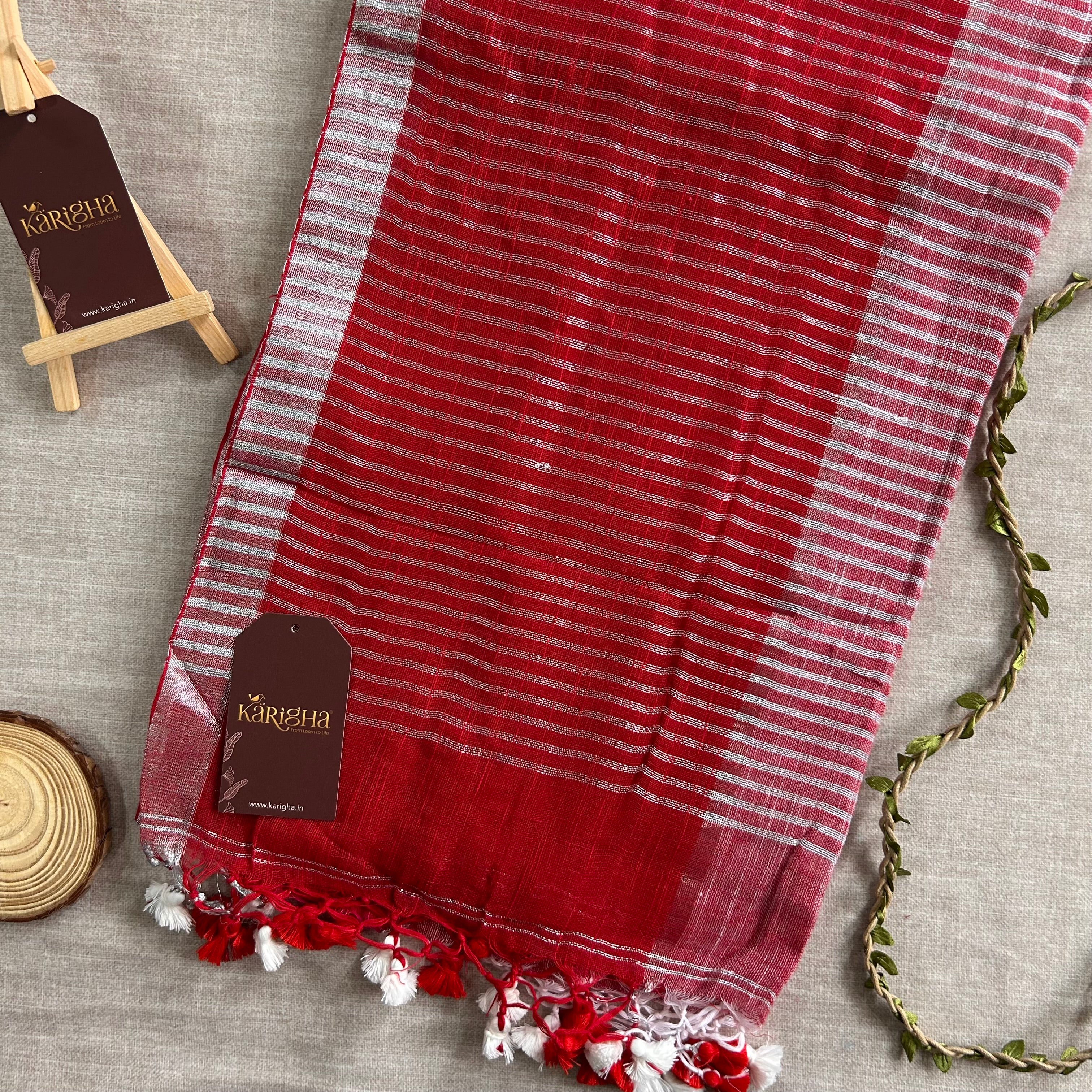 Urban Palette – Linen Cotton Saree with Contemporary Color Panels