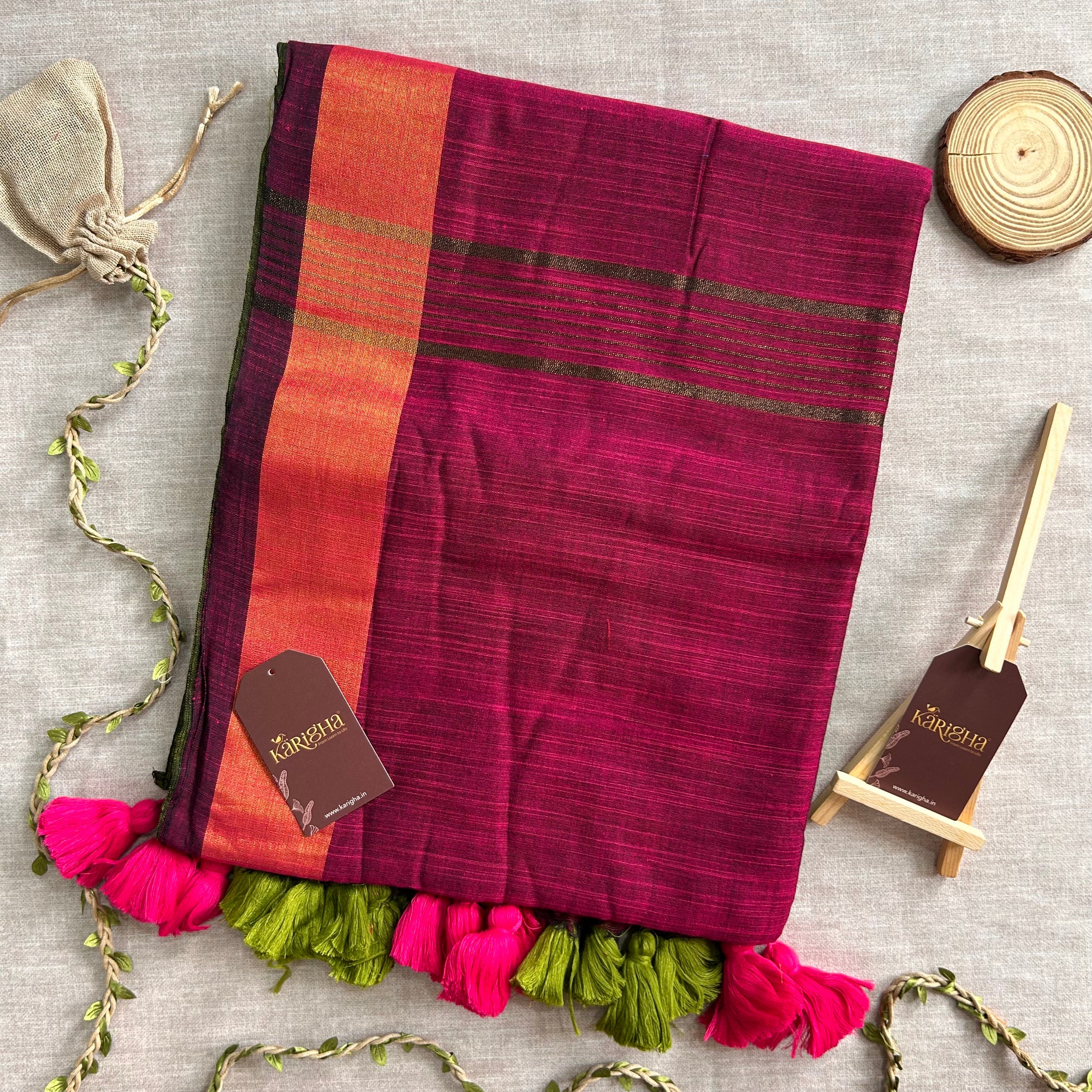 Imperial Threads – Classic Cotton Saree with Gleaming Zari Edge