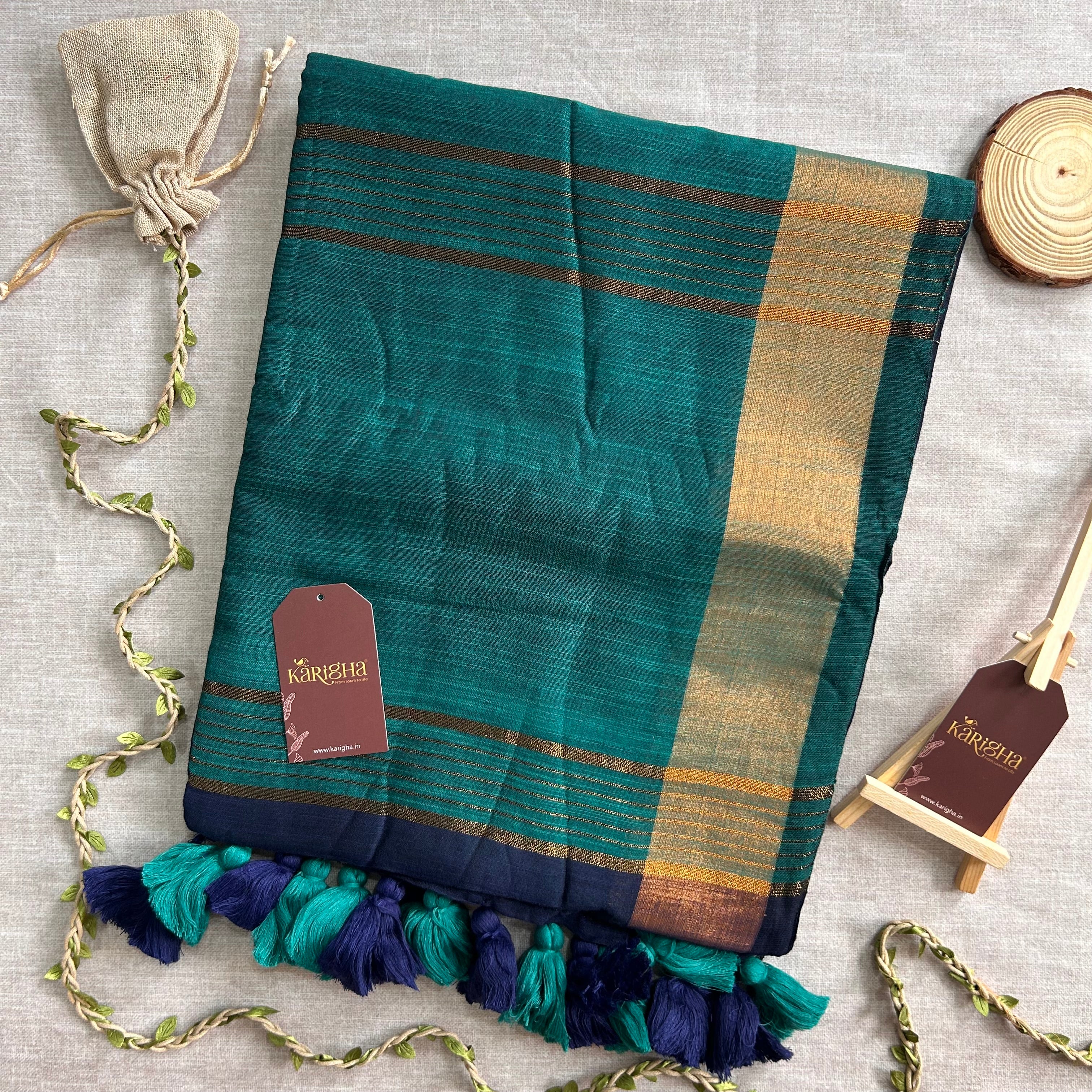 Imperial Threads – Classic Cotton Saree with Gleaming Zari Edge