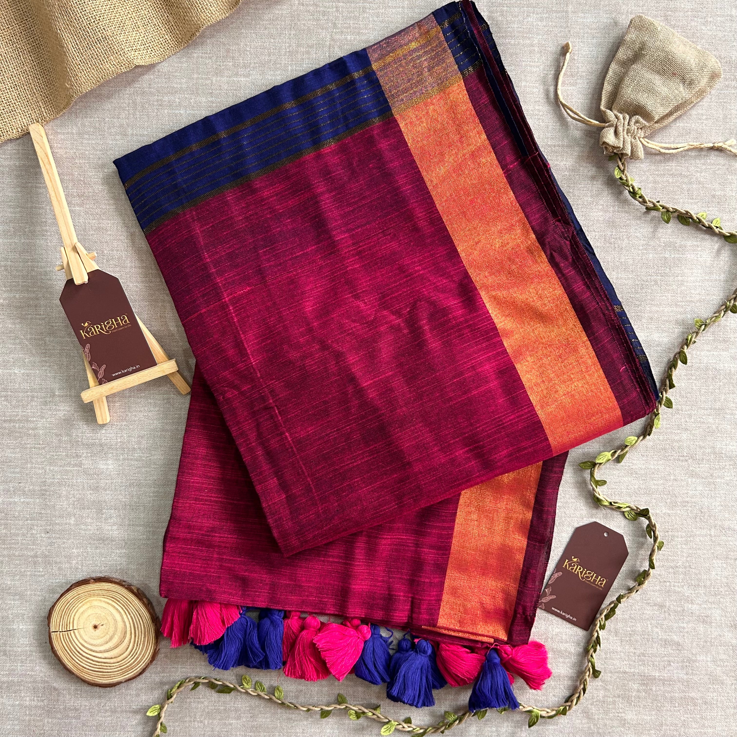 Imperial Threads – Classic Cotton Saree with Gleaming Zari Edge