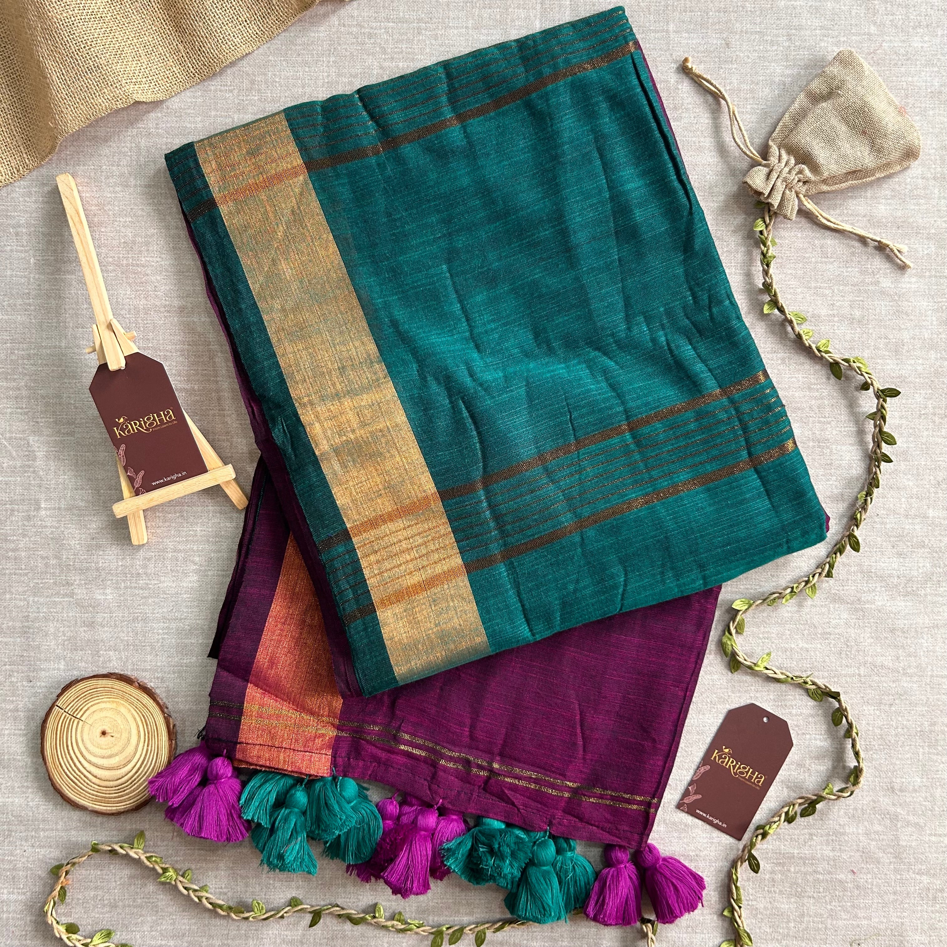 Imperial Threads – Classic Cotton Saree with Gleaming Zari Edge