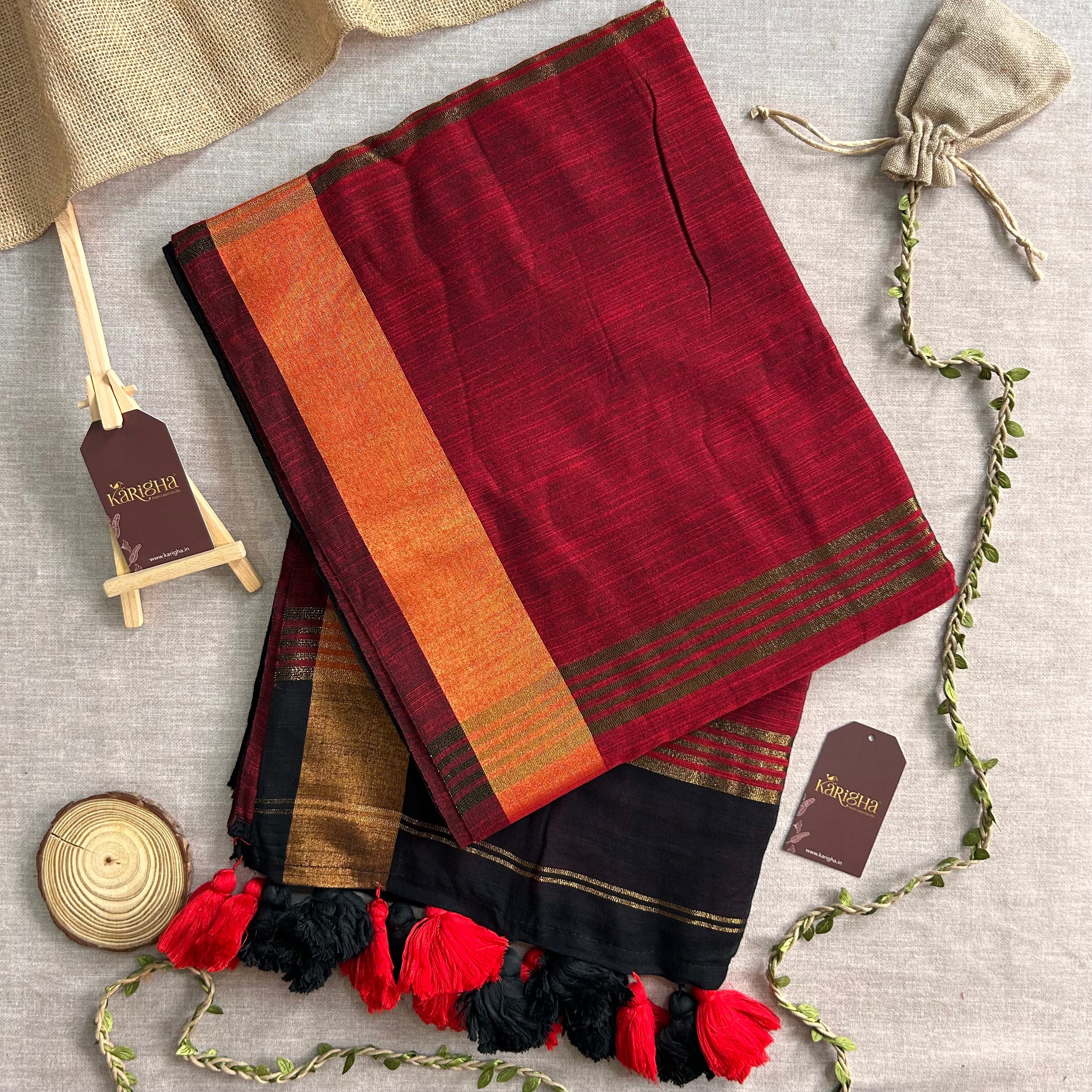 Imperial Threads – Classic Cotton Saree with Gleaming Zari Edge