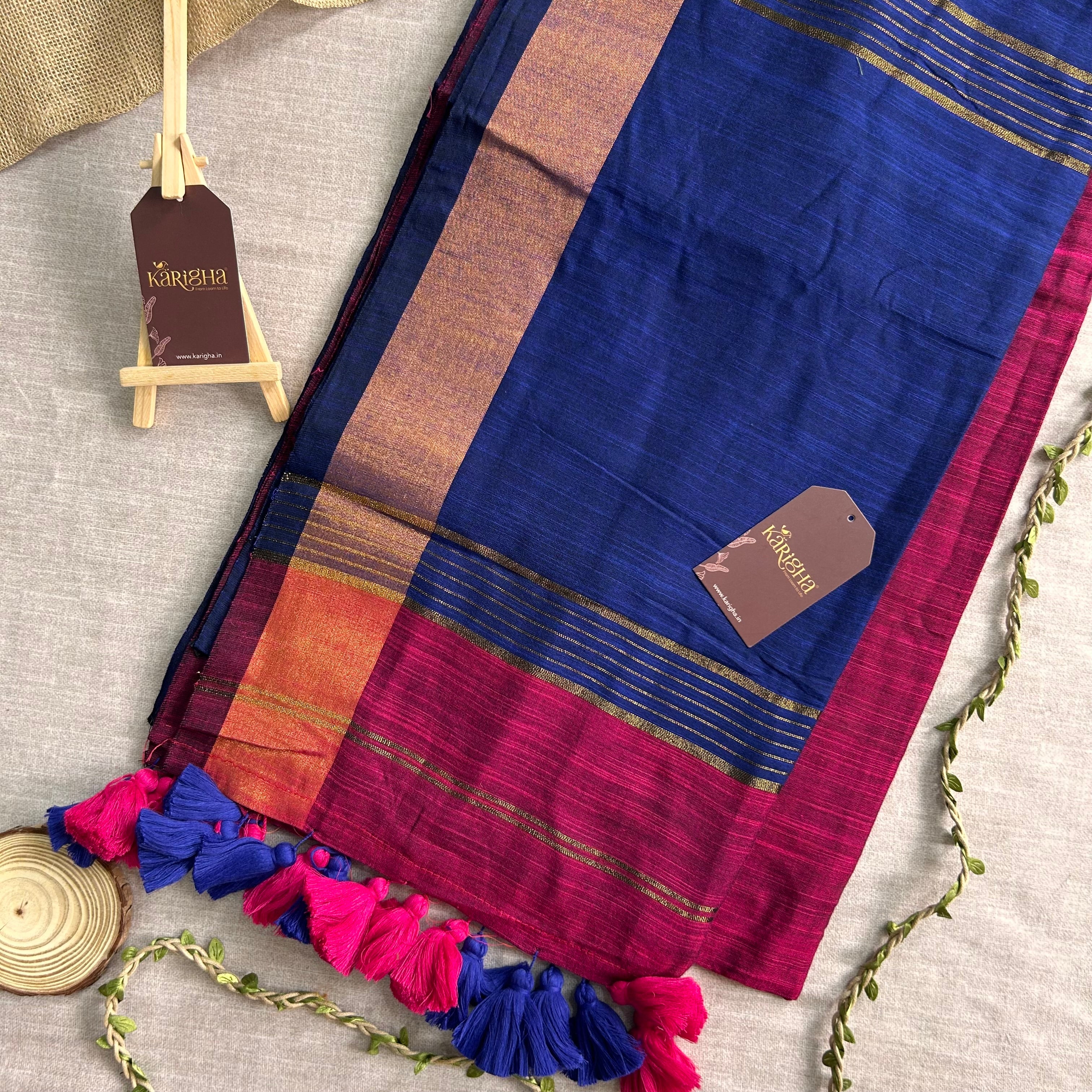 Imperial Threads – Classic Cotton Saree with Gleaming Zari Edge